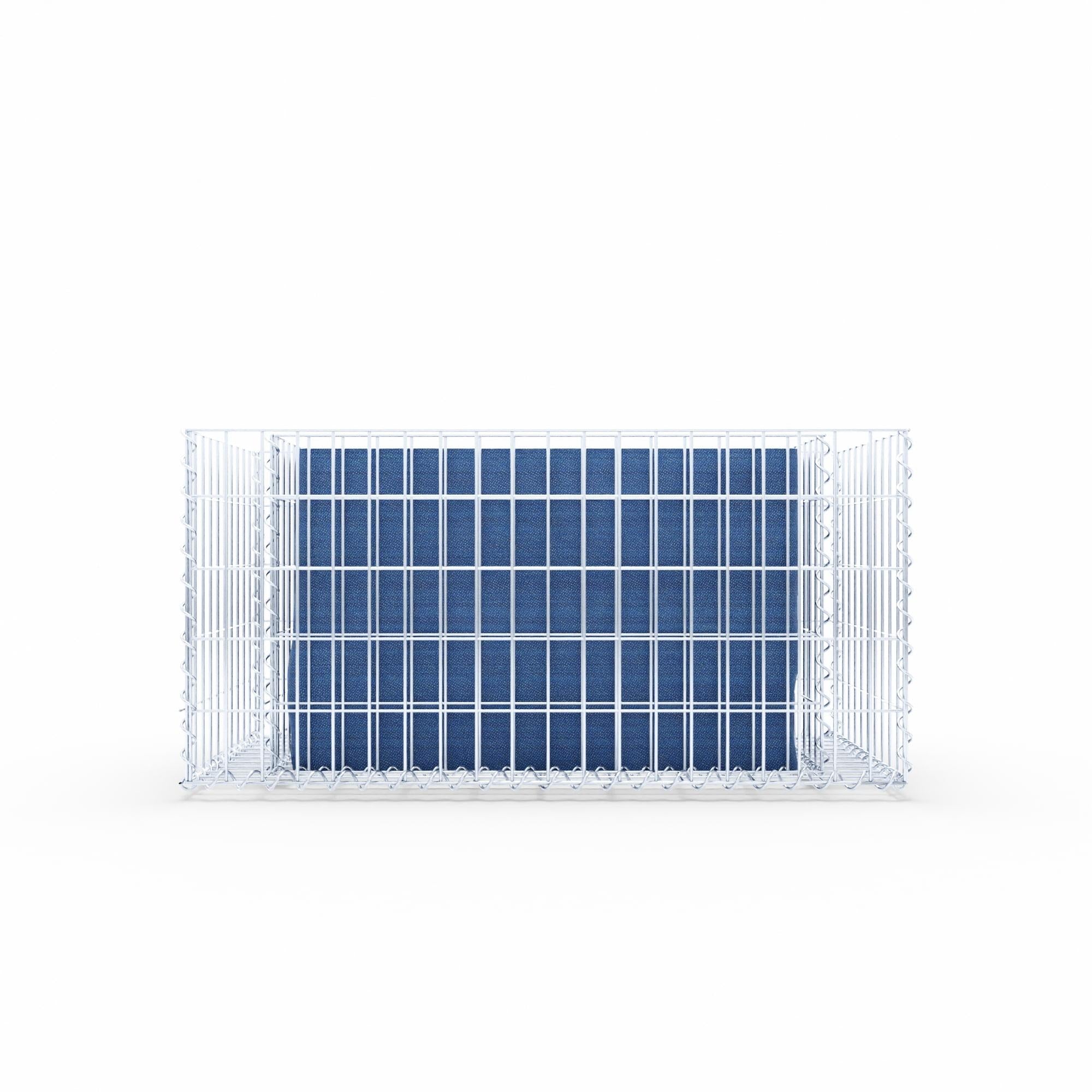 Lecho elevado rectangular 100 cm x 50 cm x 50 cm (L x A x P), malla 5 x 10 cm, espesor de pared 10 cm