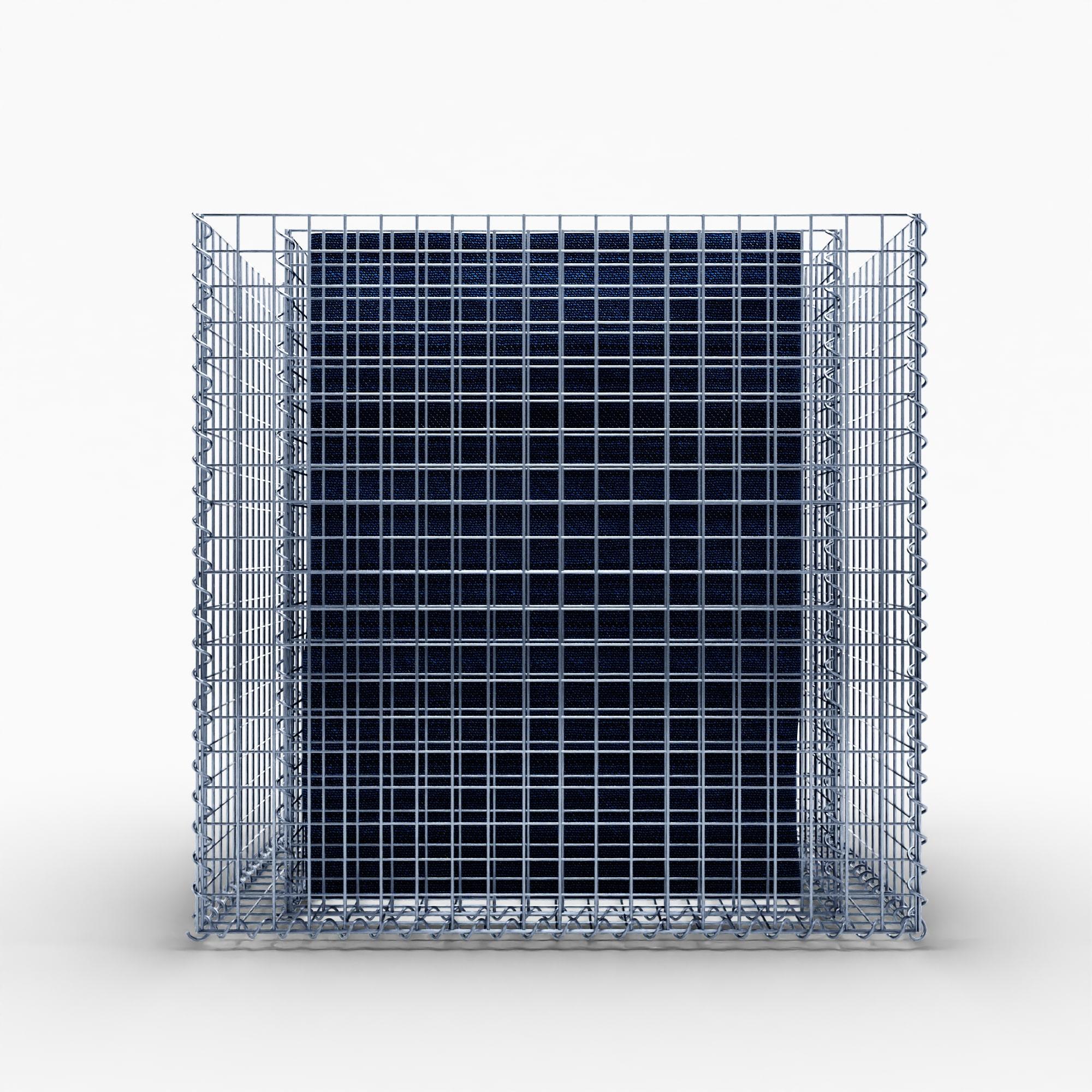 Lecho elevado rectangular 100 cm x 80 cm x 100 cm (largo x alto x fondo), malla 5 x 5 cm, espesor de pared 10 cm