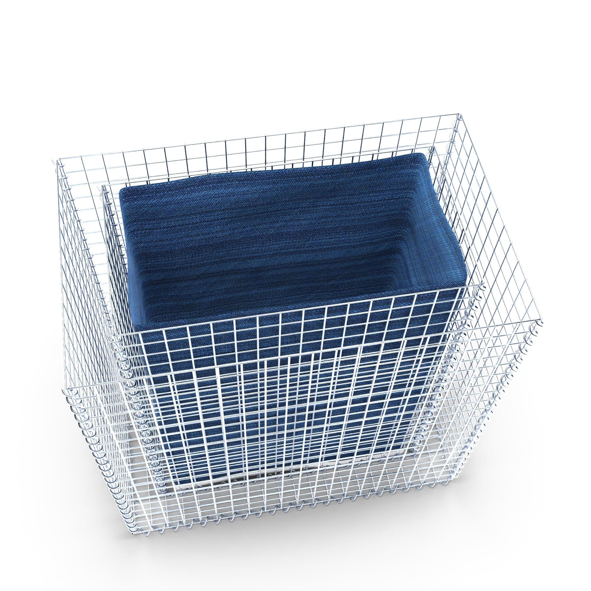Højbed firkantet 100 cm x 100 cm x 60 cm (L x H x D), maskestørrelse 5 x 5 cm, vægtykkelse 10 cm