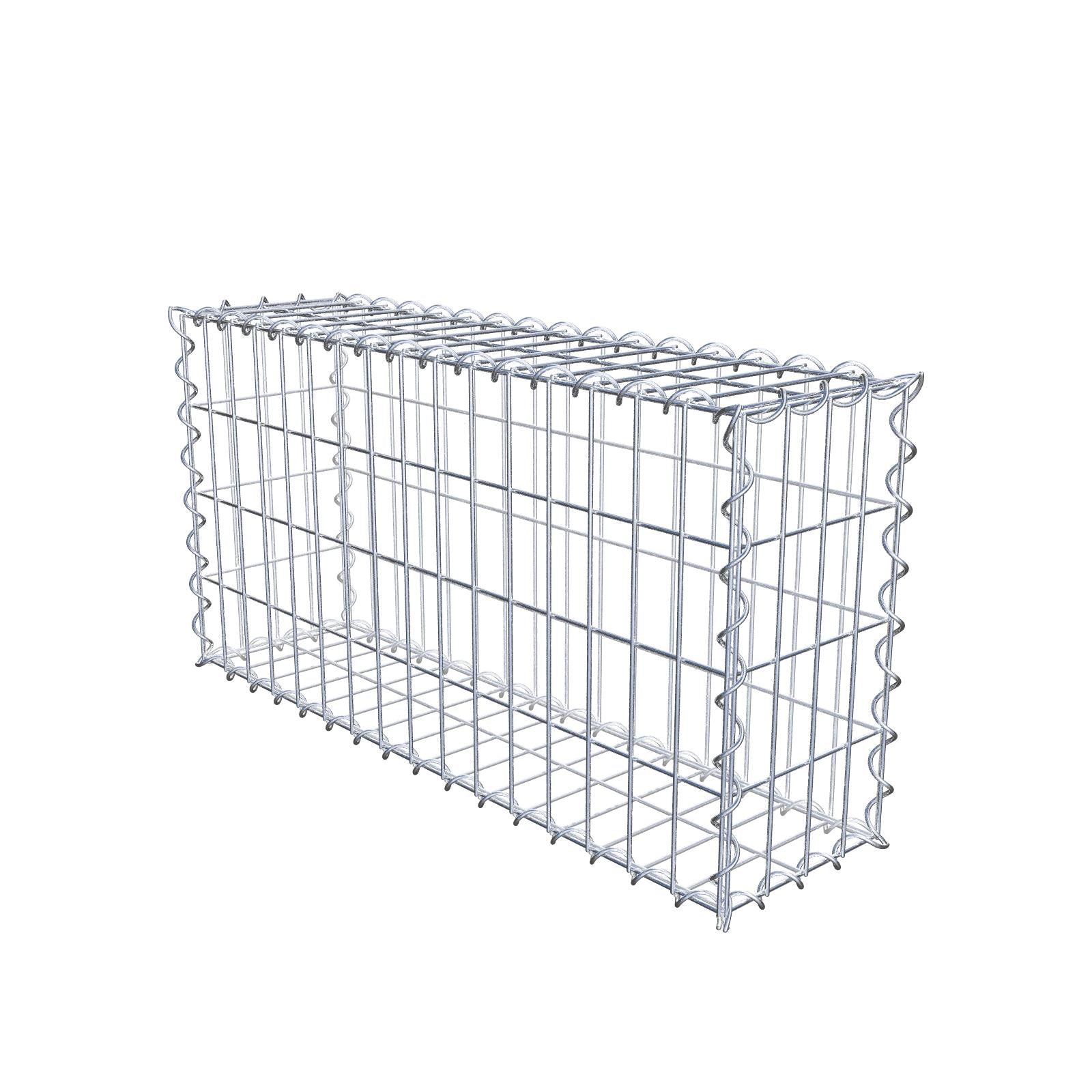 Gabion 80 cm x 40 cm x 20 cm (L x H x D), maskestørrelse 5 cm x 10 cm, spiral