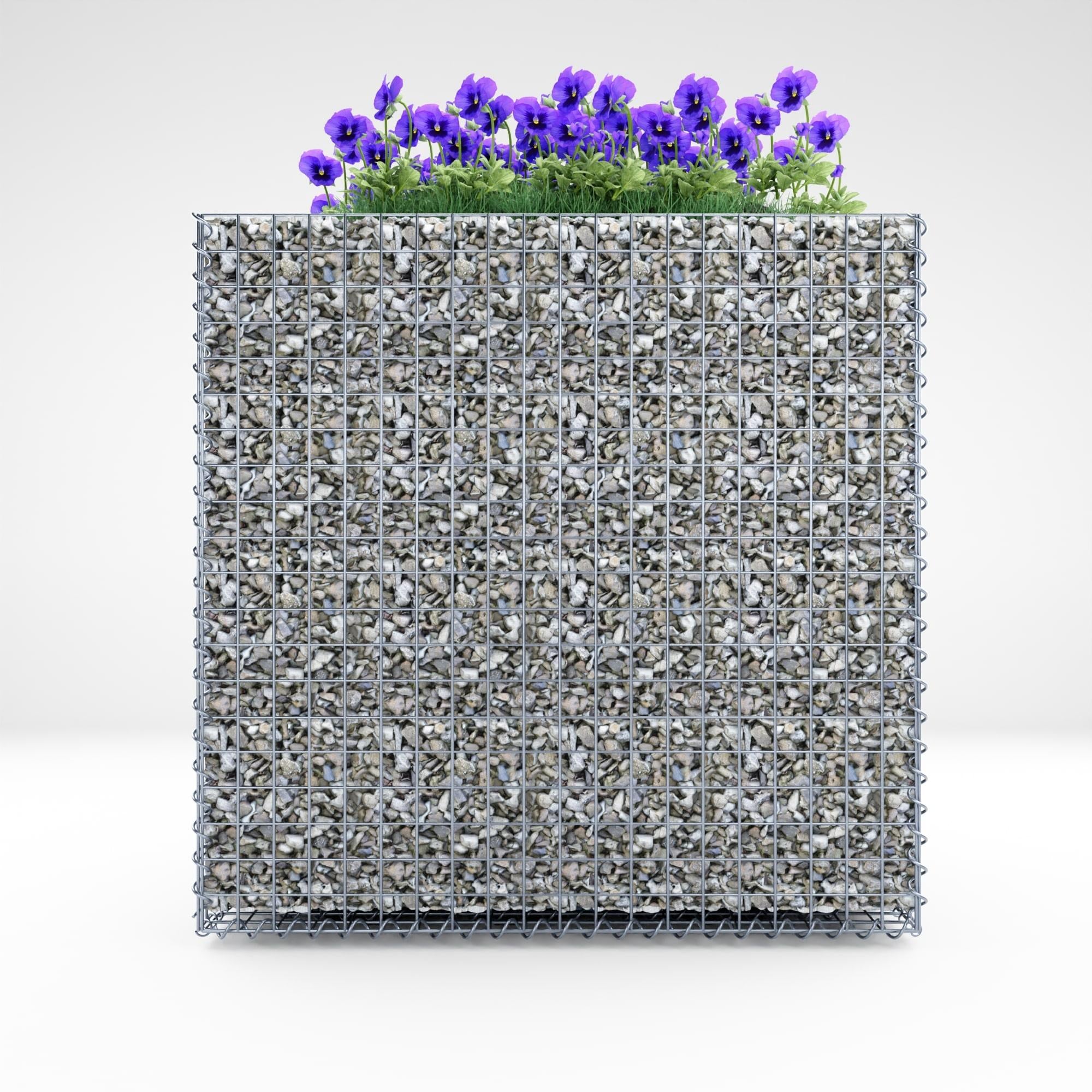 Højbed firkantet 100 cm x 100 cm x 60 cm (L x H x D), maskestørrelse 5 x 5 cm, vægtykkelse 10 cm