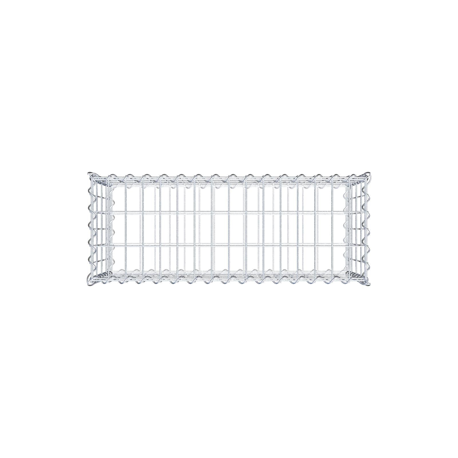 Gabion 80 cm x 40 cm x 30 cm (L x H x D), maskestørrelse 5 cm x 10 cm, spiral