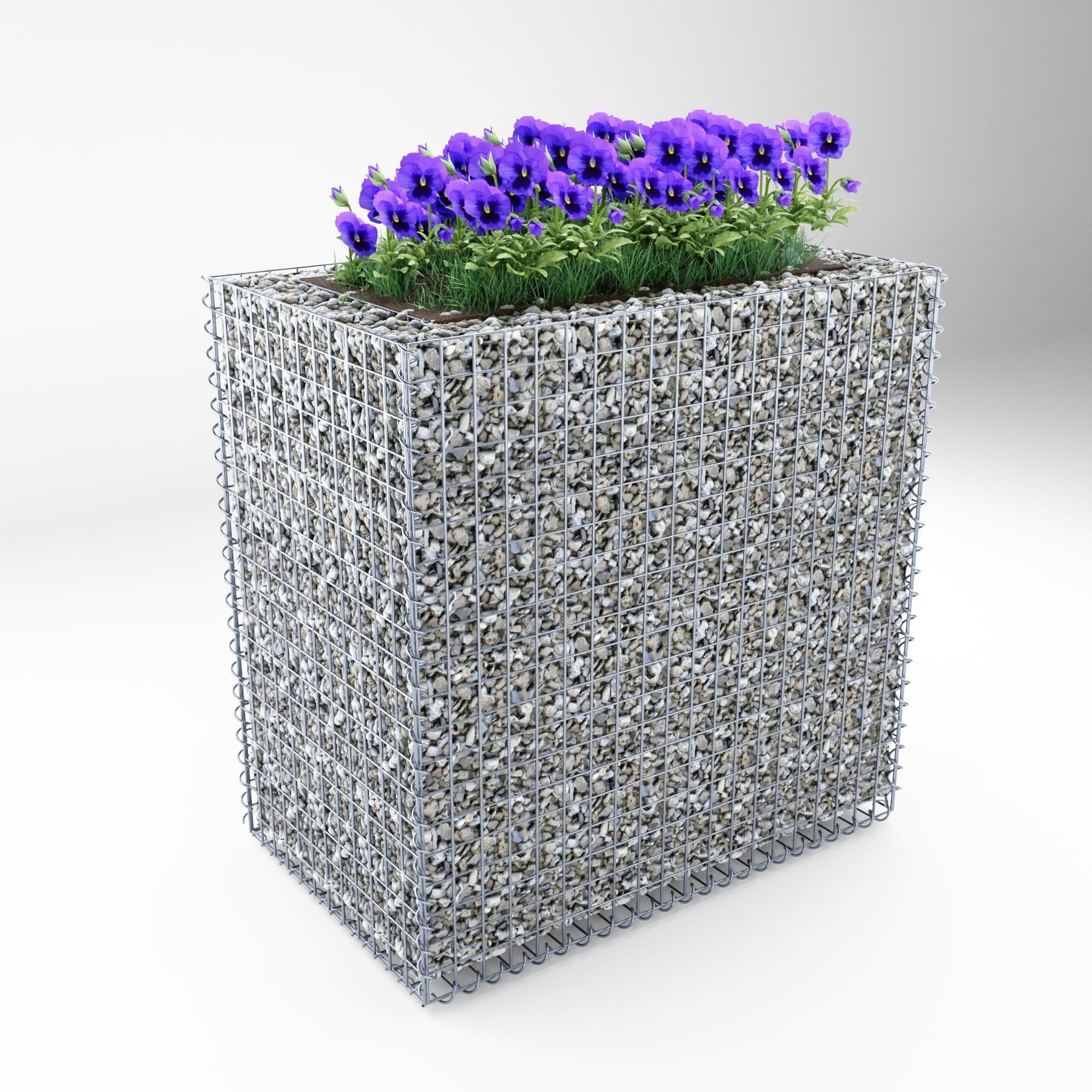 Højbed firkantet 100 cm x 100 cm x 60 cm (L x H x D), maskestørrelse 5 x 5 cm, vægtykkelse 10 cm