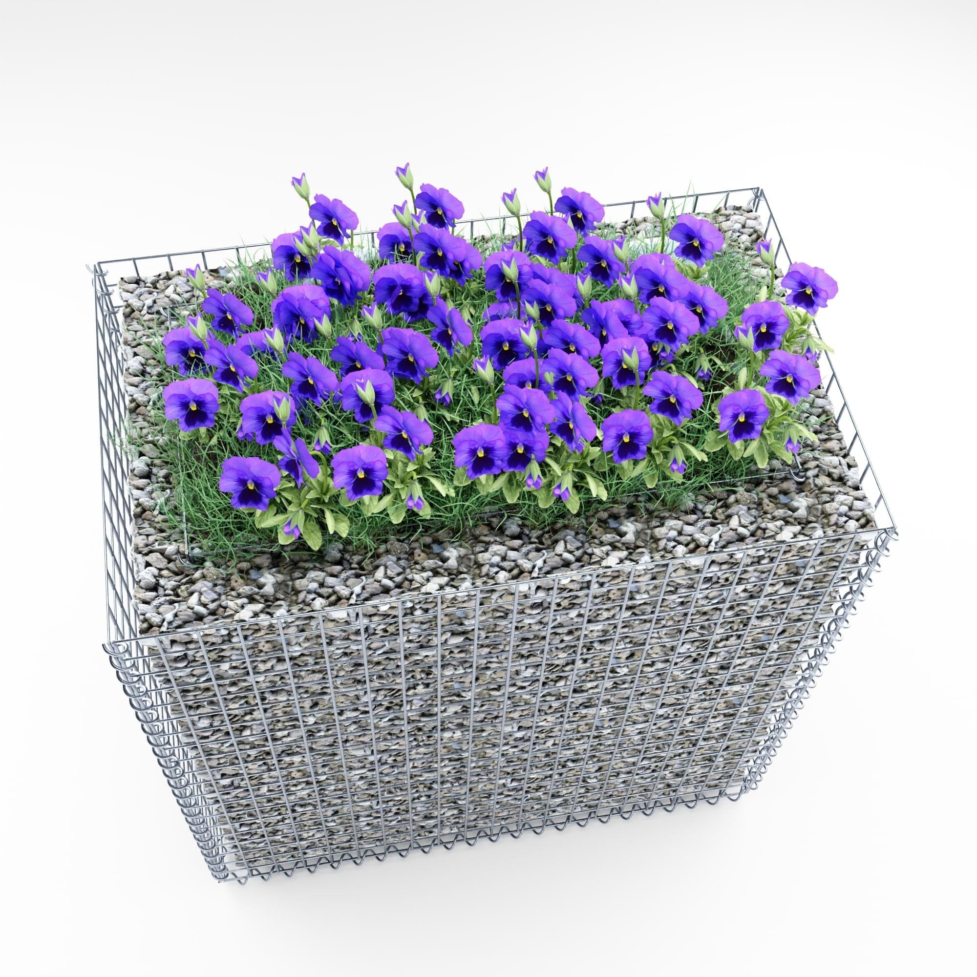 Højbed firkantet 100 cm x 100 cm x 60 cm (L x H x D), maskestørrelse 5 x 5 cm, vægtykkelse 10 cm