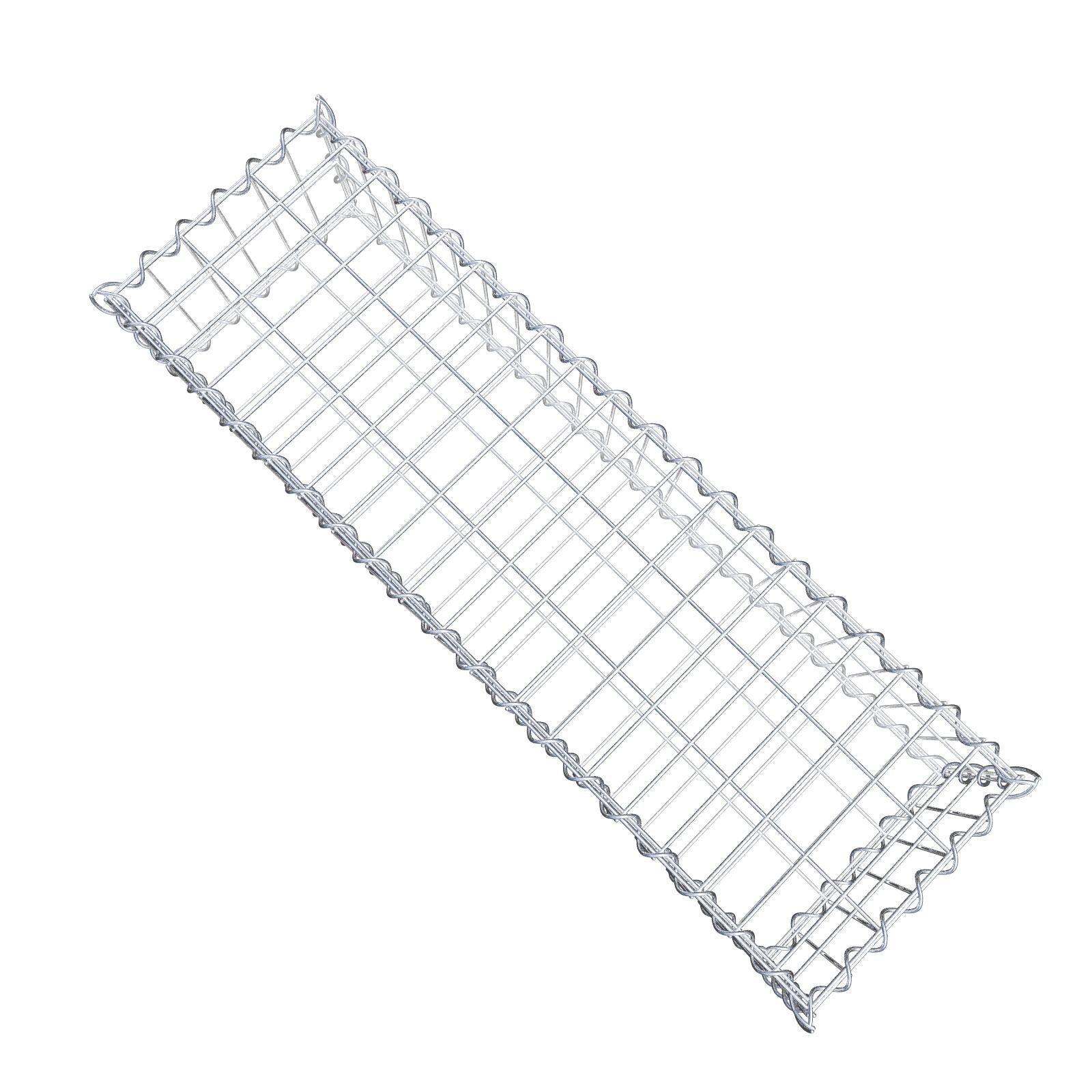 Gabião 100 cm x 20 cm x 30 cm (C x A x P), malhagem 5 cm x 10 cm, espiral