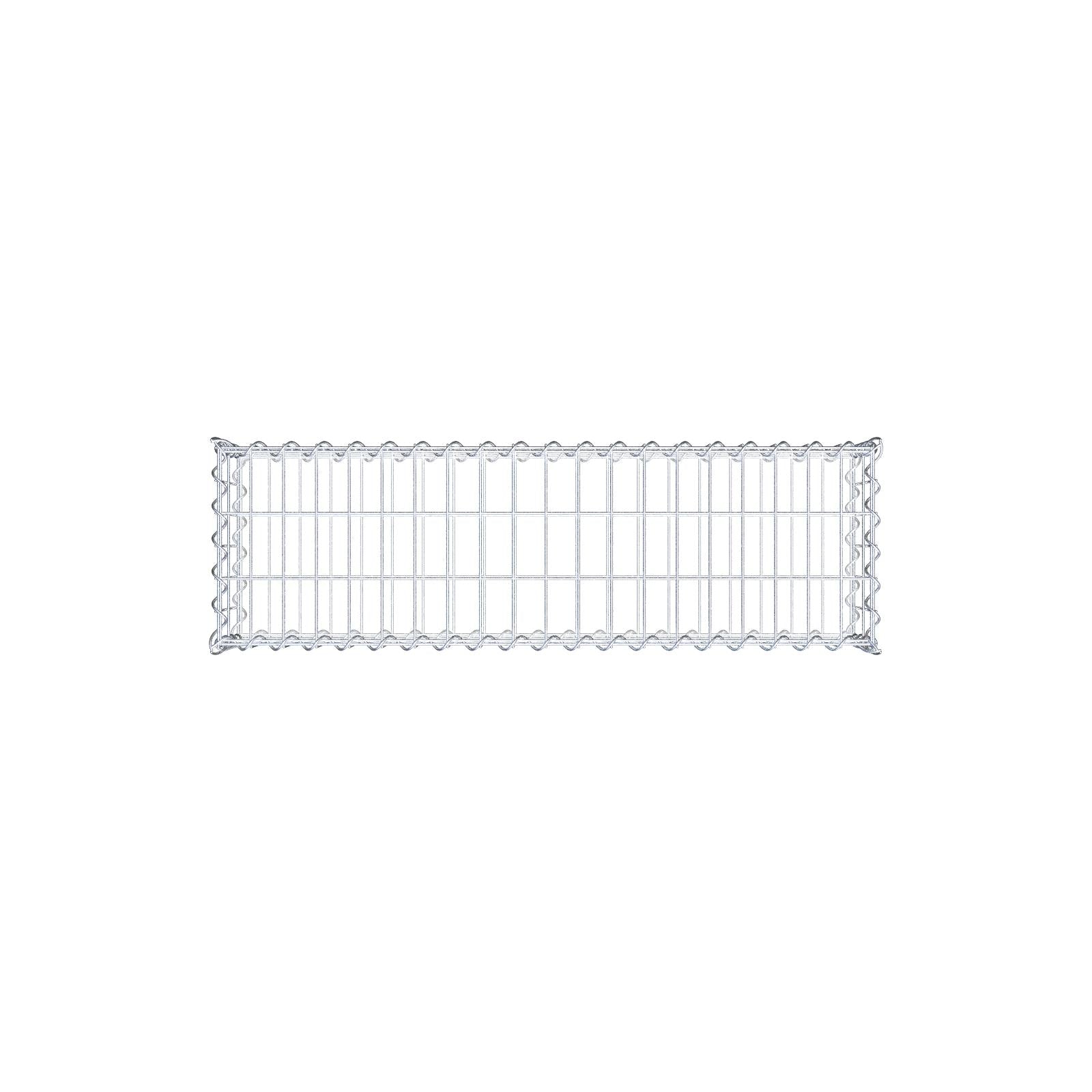 Gabião 100 cm x 20 cm x 30 cm (C x A x P), malhagem 5 cm x 10 cm, espiral