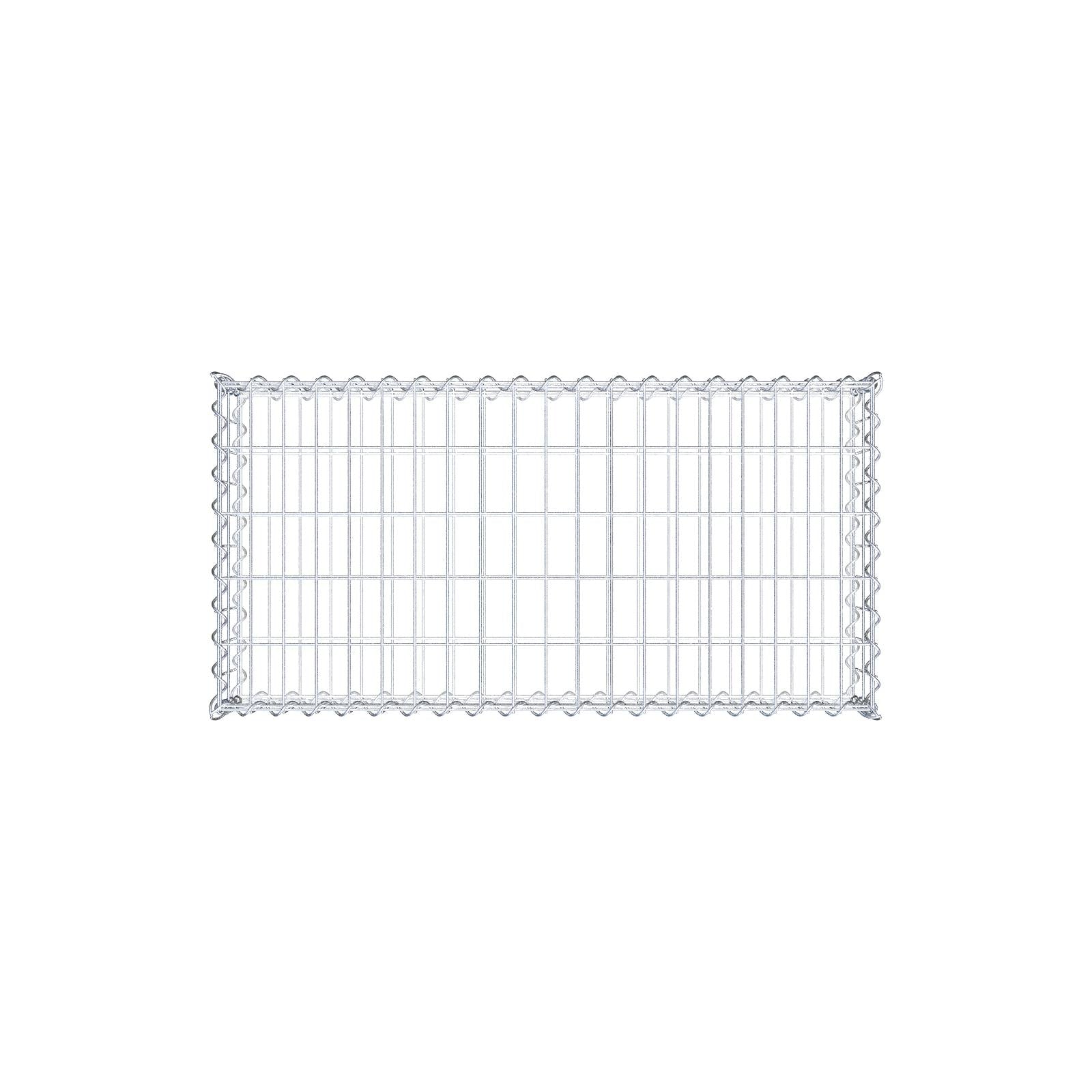 Gabião 100 cm x 20 cm x 50 cm (C x A x P), malhagem 5 cm x 10 cm, espiral