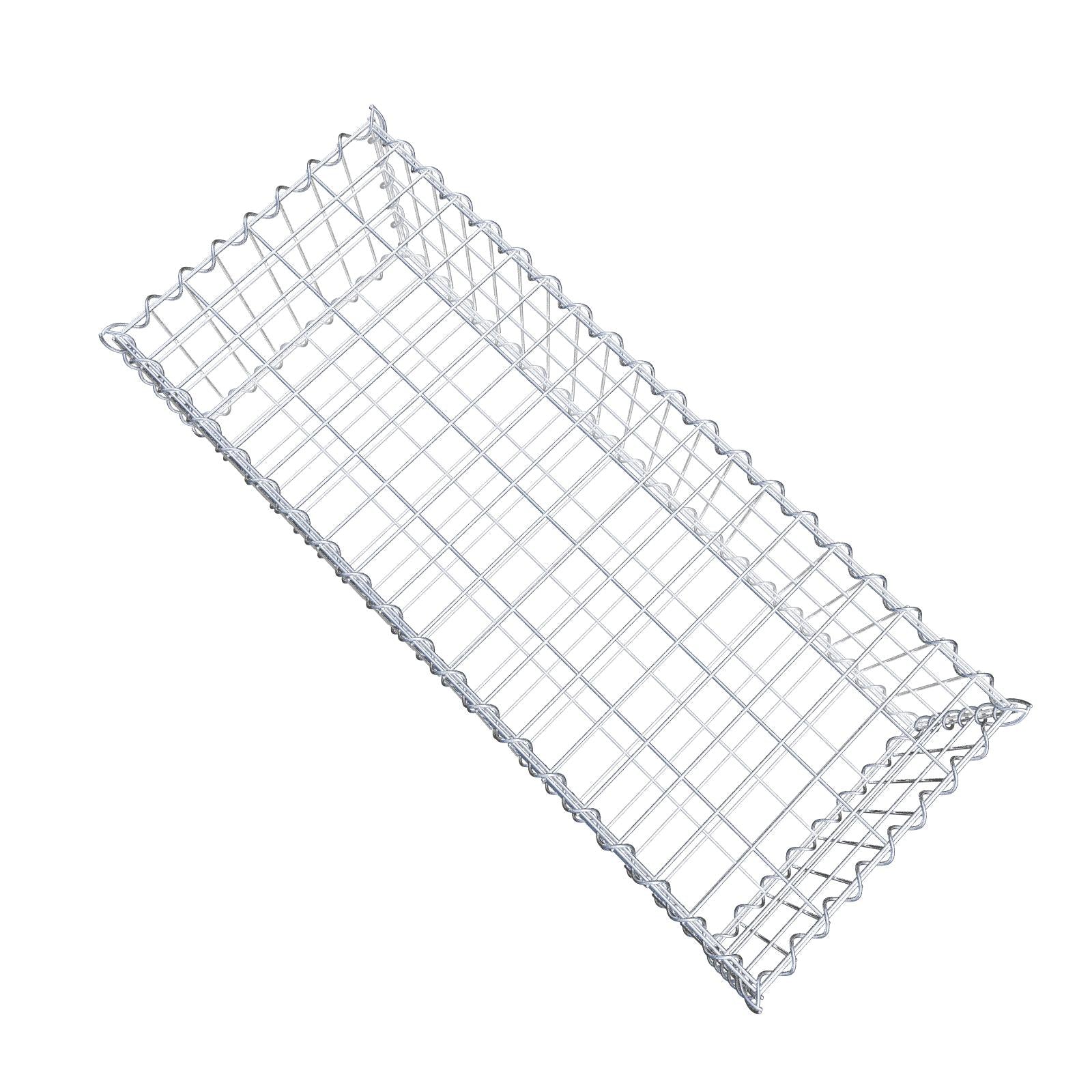 Gabbione 100 cm x 30 cm x 40 cm (L x H x P), maglia 5 cm x 10 cm, spirale