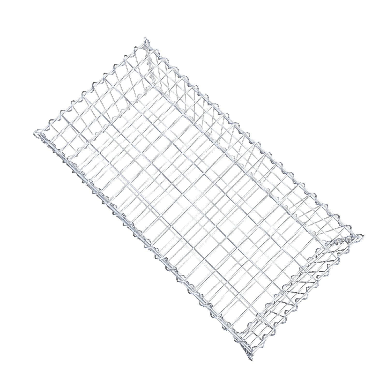 Gabbione 100 cm x 30 cm x 50 cm (L x H x P), maglia 5 cm x 10 cm, spirale