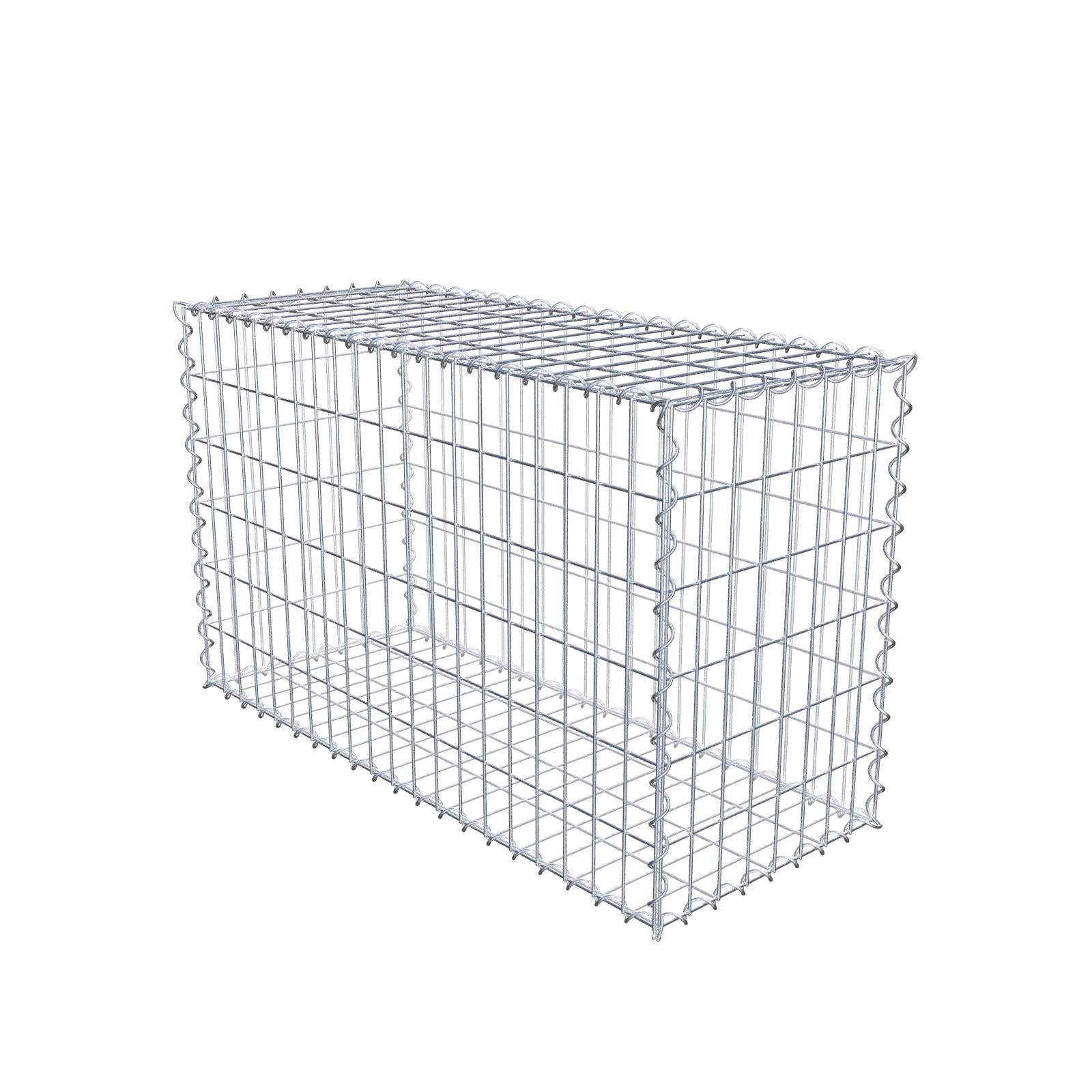 Schanskorf 100 cm x 60 cm x 40 cm (L x H x D), maaswijdte 5 cm x 10 cm, spiraalvormig