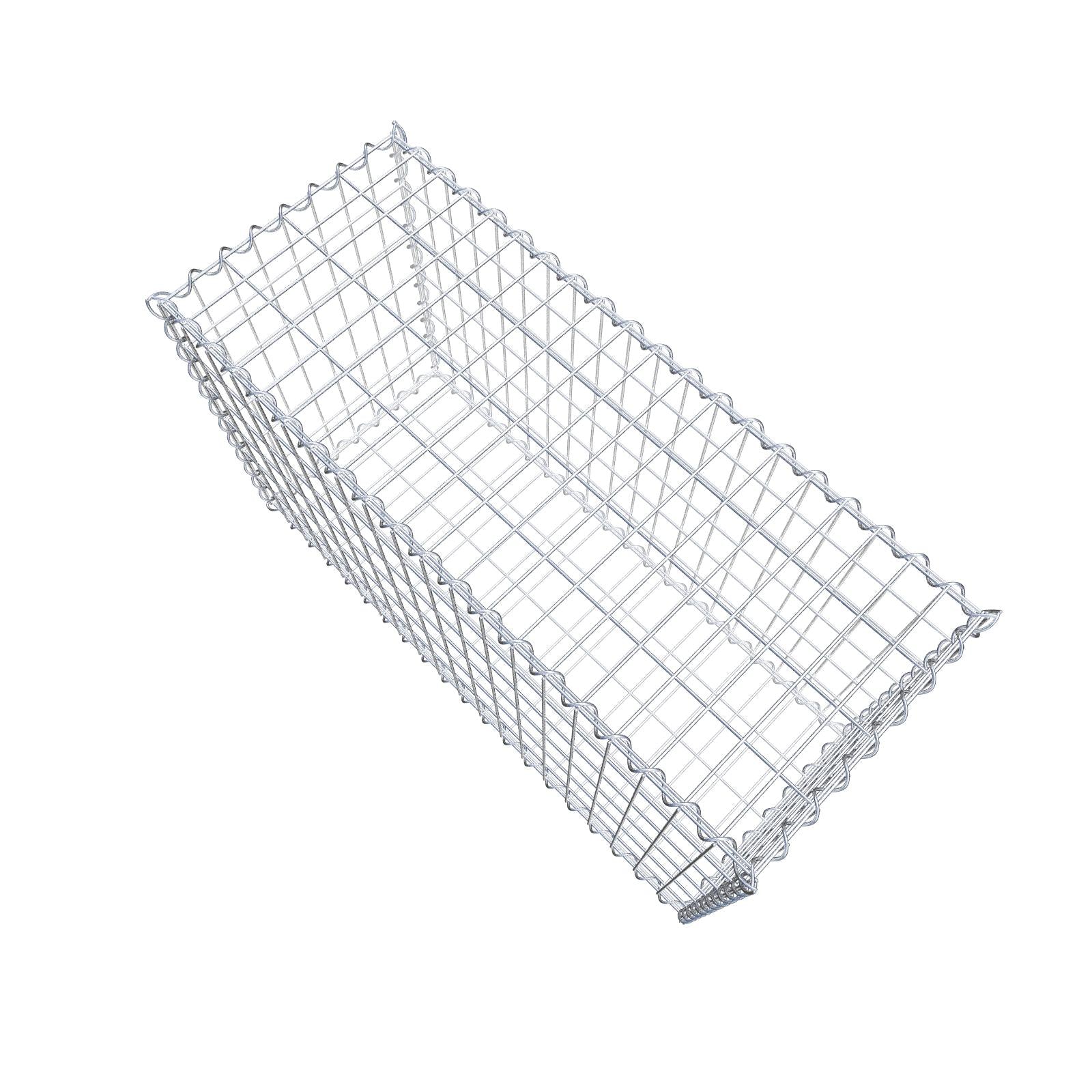 Schanskorf 100 cm x 60 cm x 40 cm (L x H x D), maaswijdte 5 cm x 10 cm, spiraalvormig
