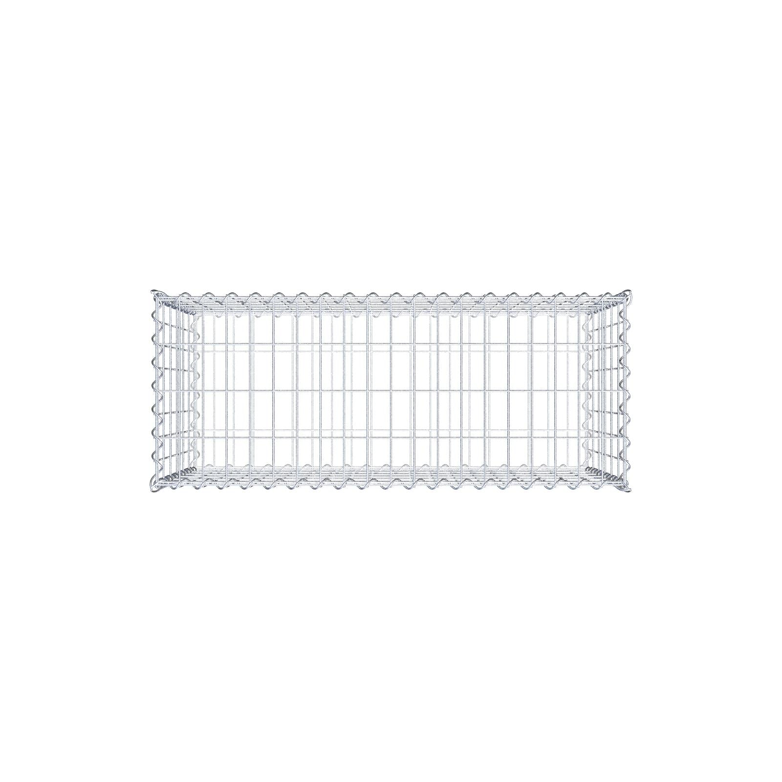 Schanskorf 100 cm x 60 cm x 40 cm (L x H x D), maaswijdte 5 cm x 10 cm, spiraalvormig