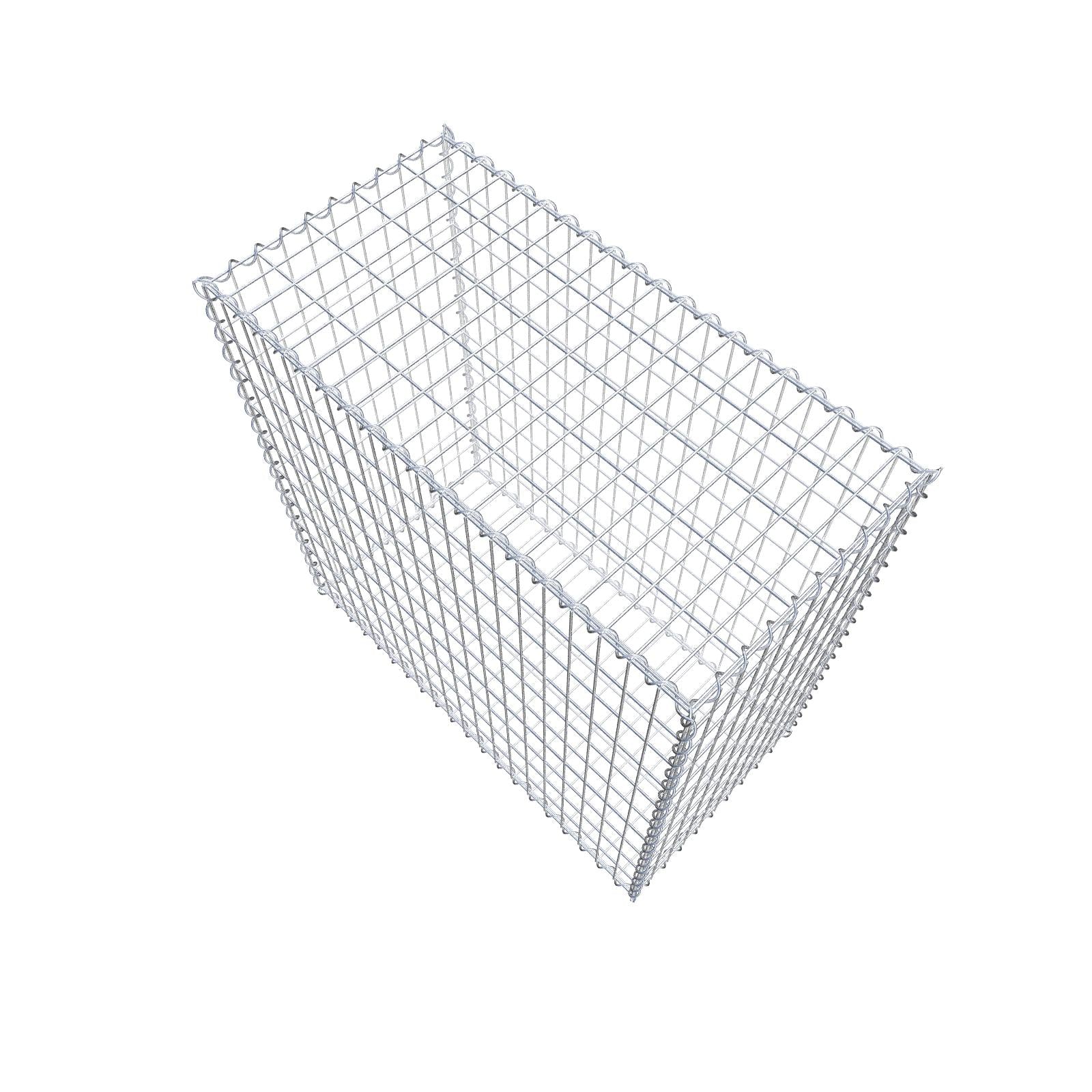 Gabion 100 cm x 100 cm x 50 cm (L x H x D), maskstorlek 5 cm x 10 cm, spiral