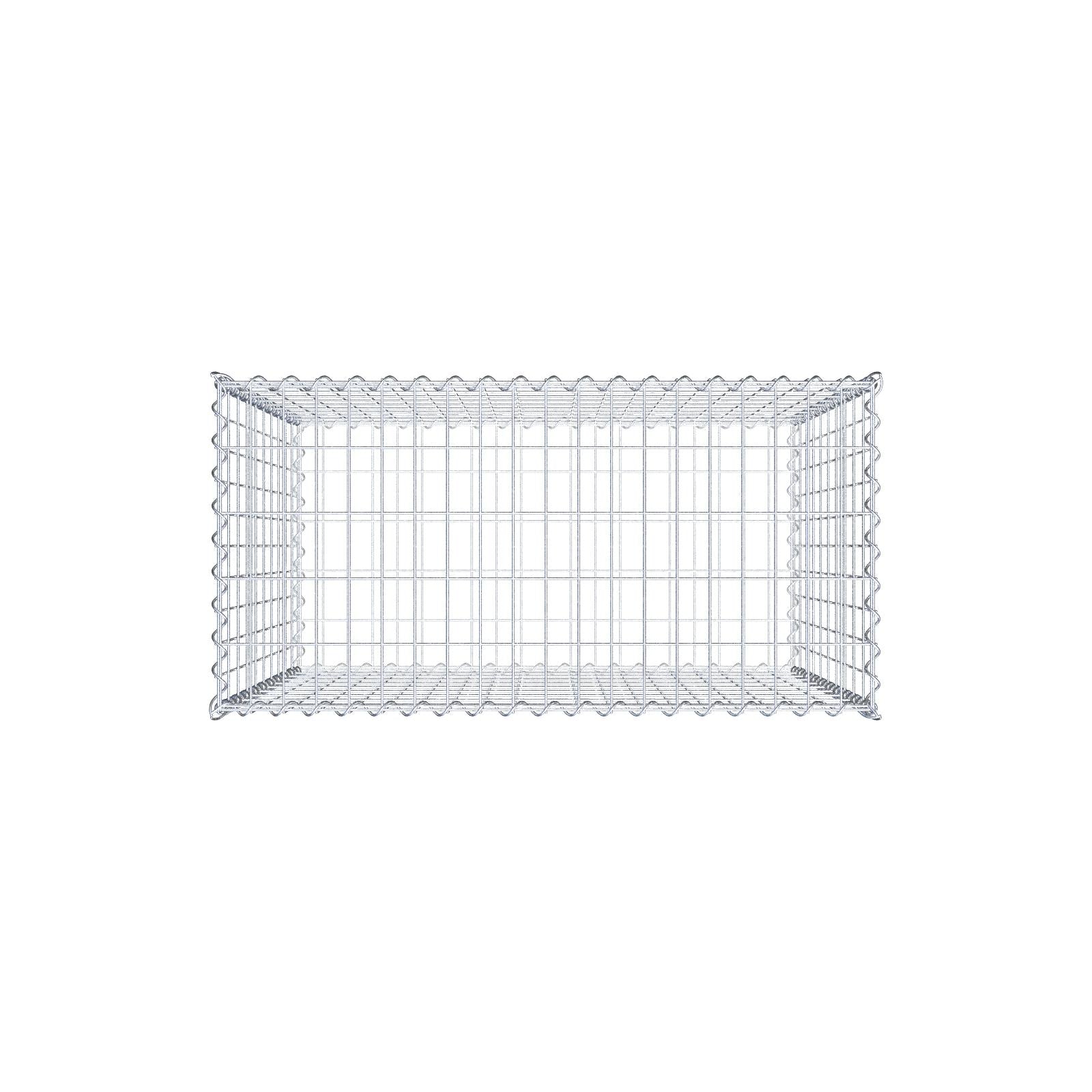 Gabion 100 cm x 100 cm x 50 cm (L x H x D), maskstorlek 5 cm x 10 cm, spiral
