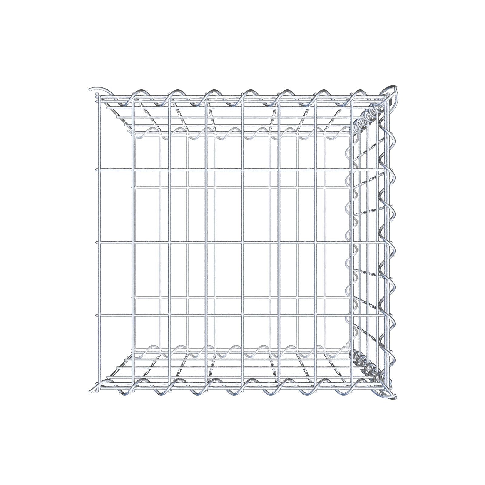 Gabbione aggiuntivo tipo 2 40 cm x 40 cm x 40 cm (L x H x P), dimensione maglia 5 cm x 10 cm, a spirale