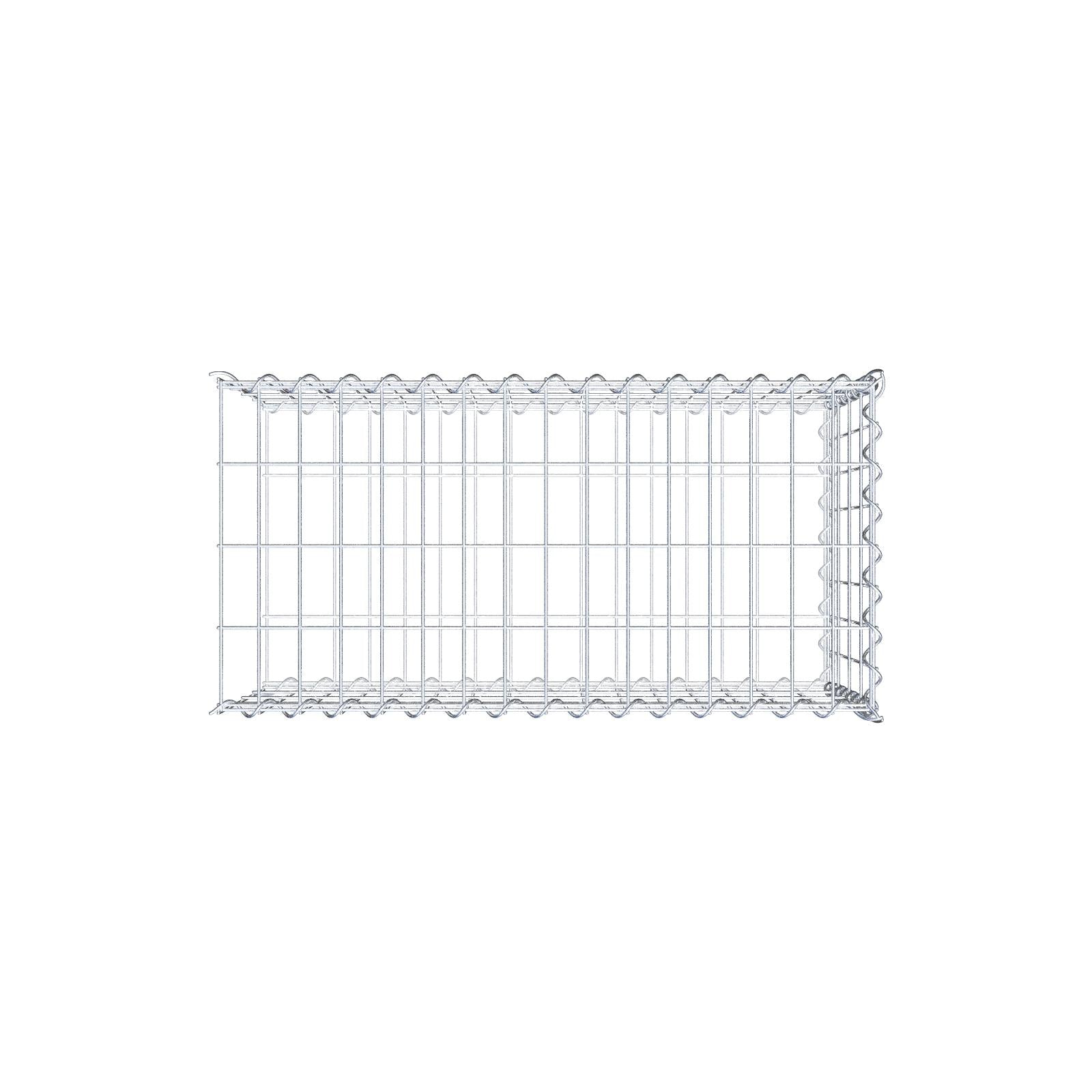 Gabião tipo 2 80 cm x 40 cm x 40 cm (C x A x P), malhagem 5 cm x 10 cm, espiral