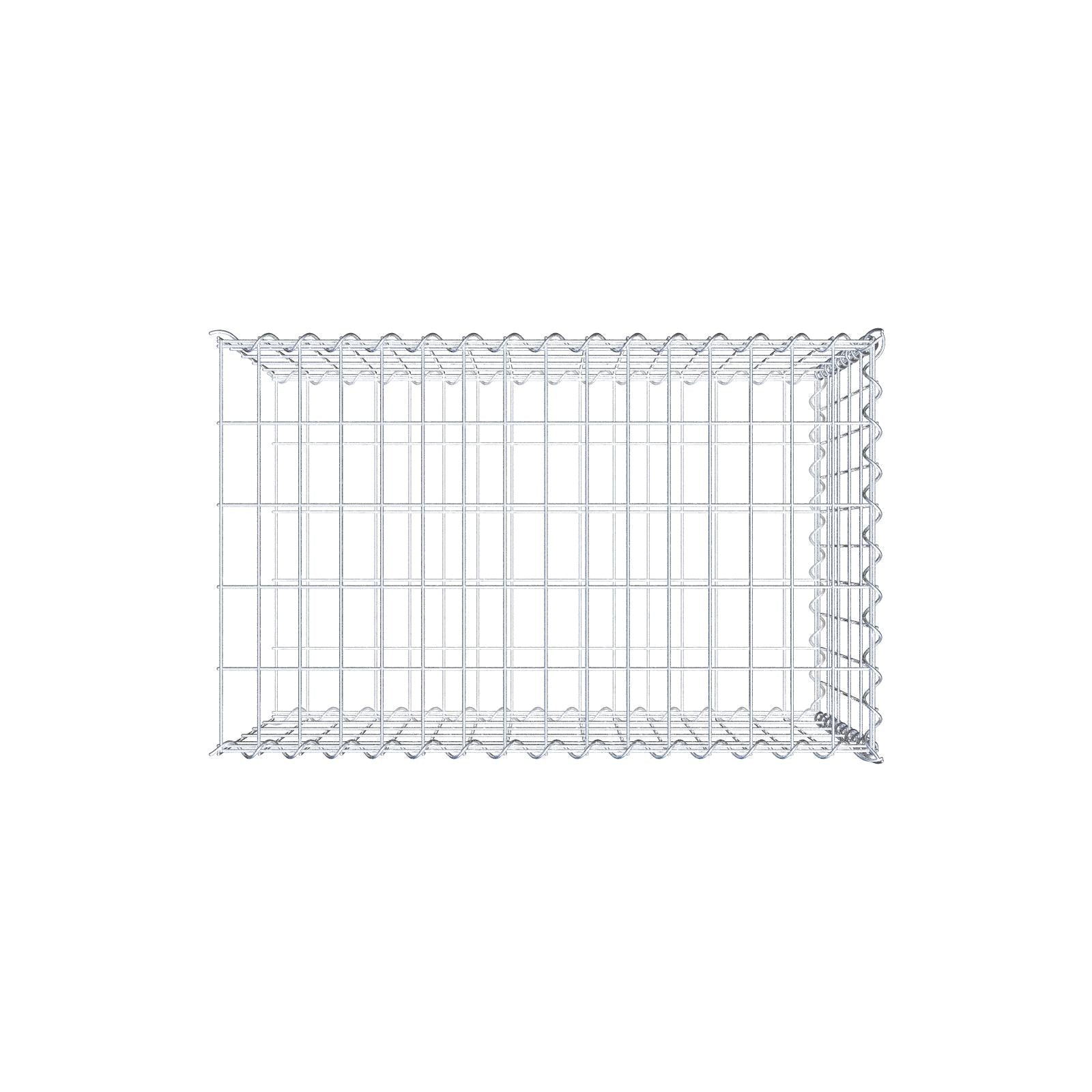 Grown-on gabion type 2 80 cm x 50 cm x 50 cm (L x H x D), mesh size 5 cm x 10 cm, spiral