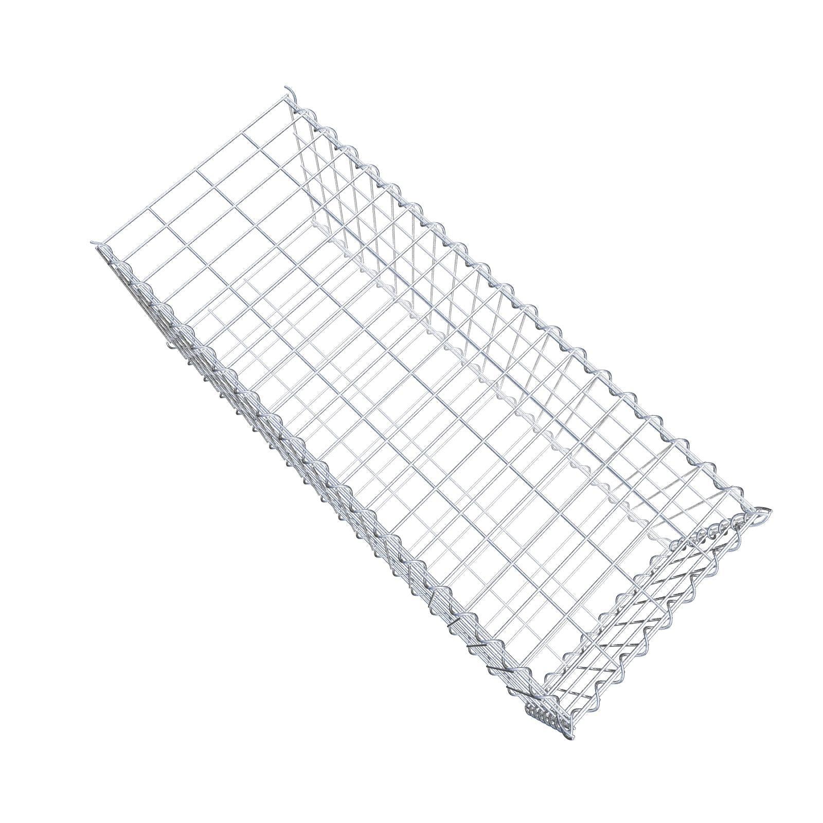 Gavión complementario tipo 2 100 cm x 40 cm x 40 cm (L x A x P), malla 5 cm x 10 cm, espiral