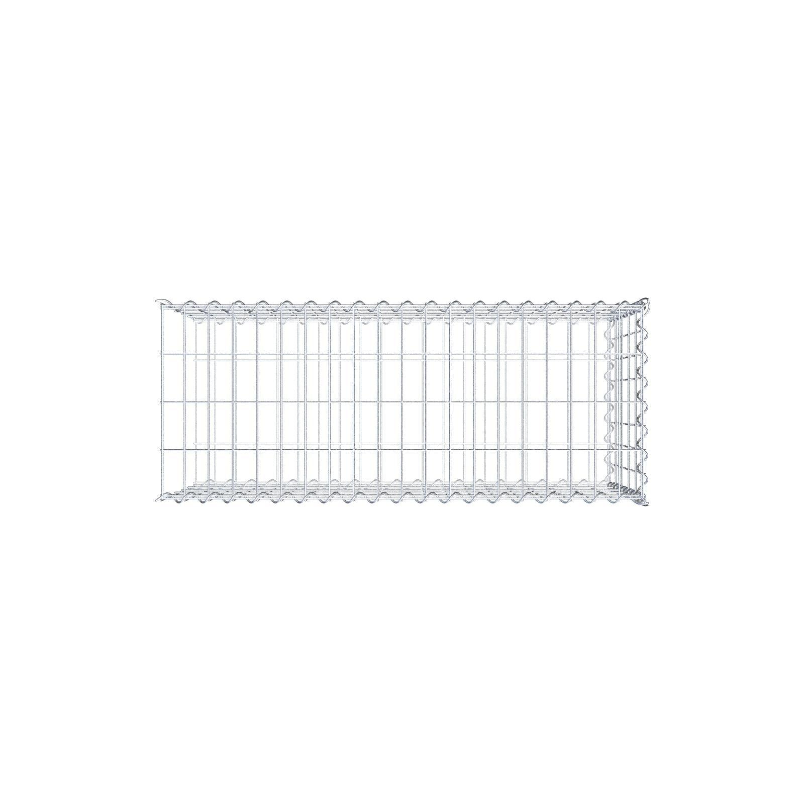 Add-on schanskorf type 2 100 cm x 50 cm x 40 cm (L x H x D), maaswijdte 5 cm x 10 cm, spiraalvormig