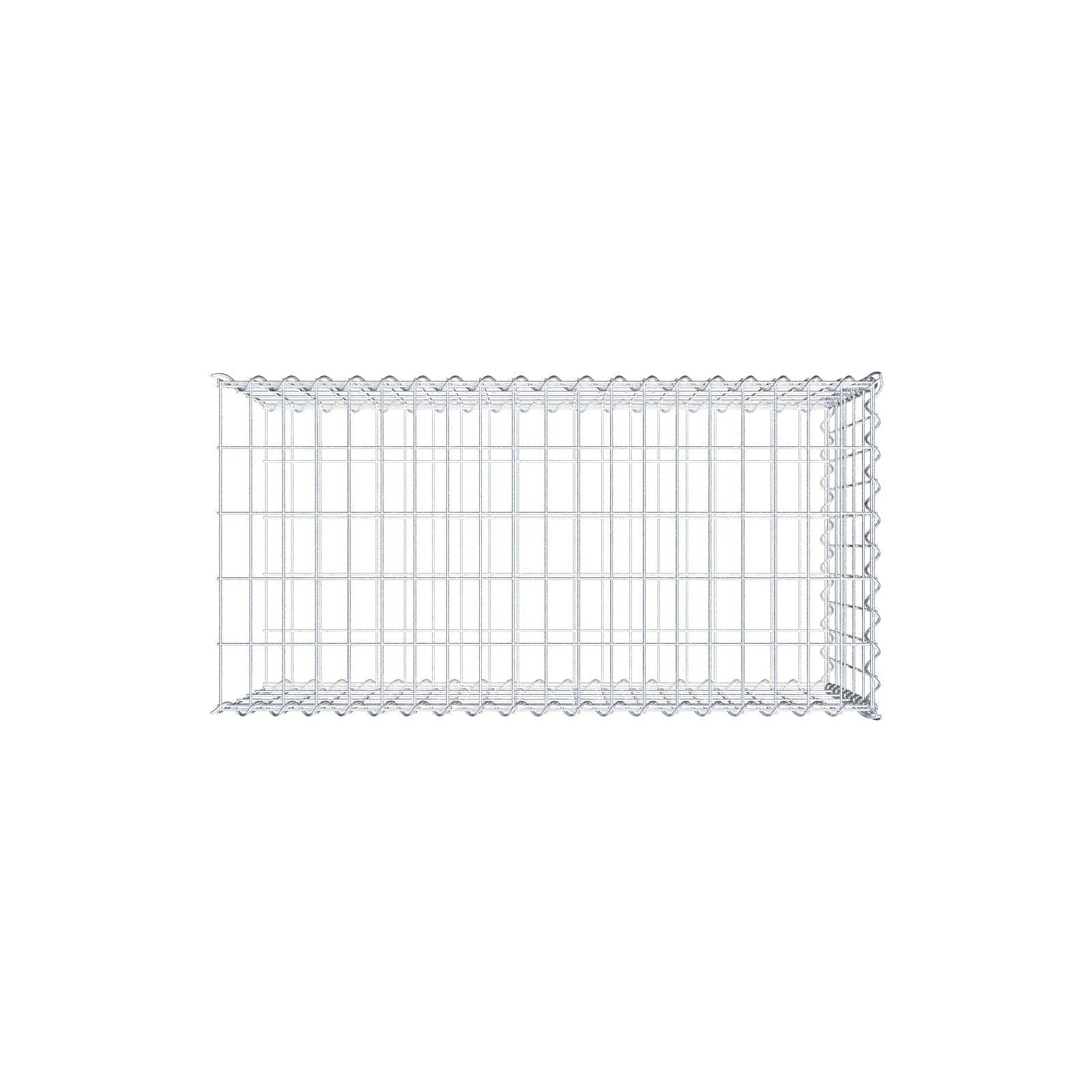 Gabbione aggiuntivo tipo 2 100 cm x 50 cm x 50 cm (L x H x P), dimensione maglia 5 cm x 10 cm, a spirale