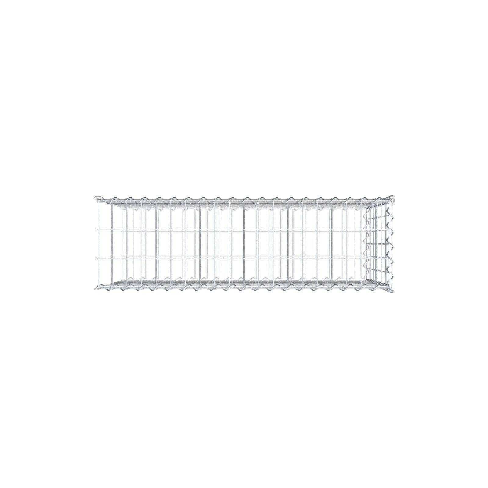 Gabbione aggiuntivo tipo 2 100 cm x 60 cm x 30 cm (L x A x P), maglia 5 cm x 10 cm, spirale