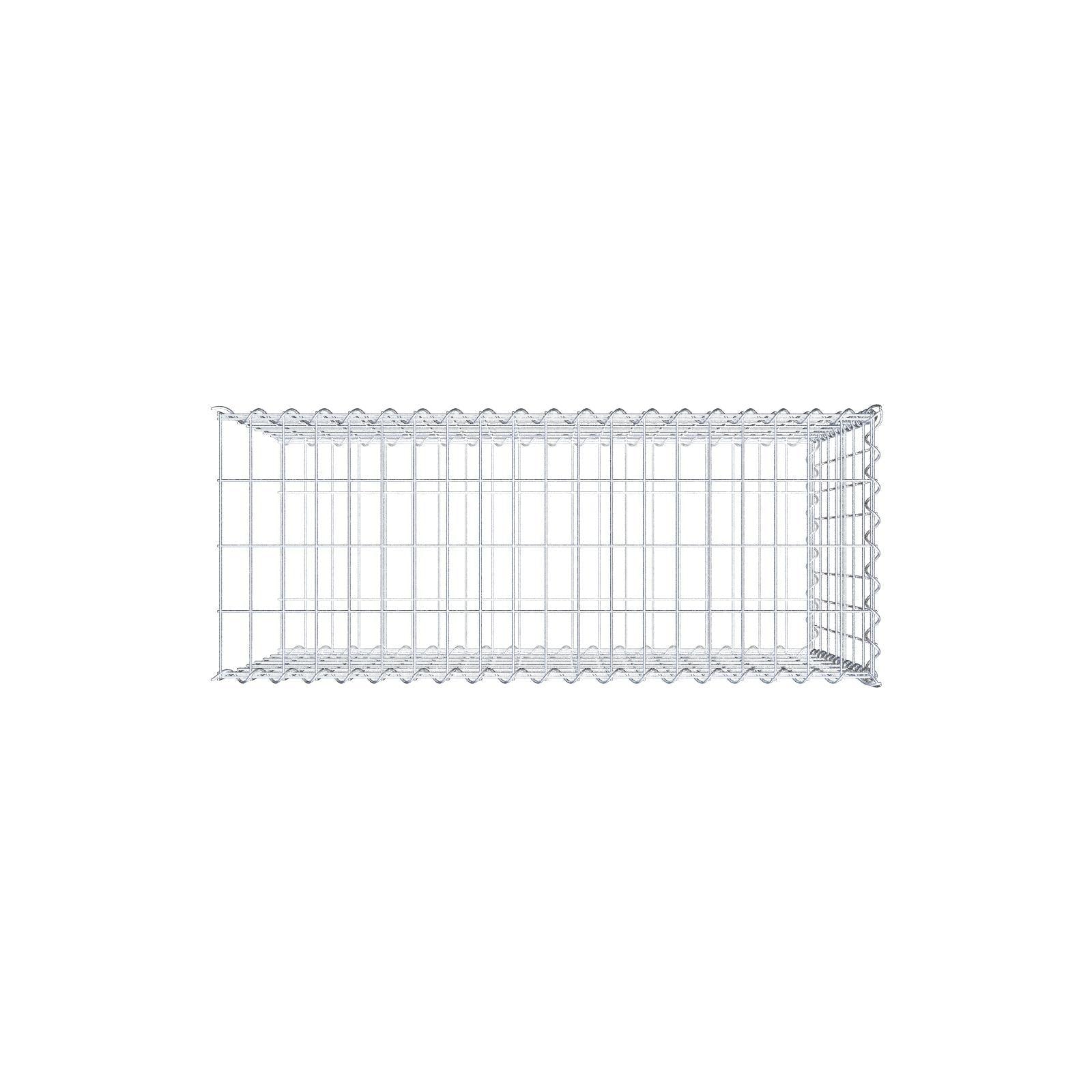 Gabbione aggiuntivo tipo 2 100 cm x 70 cm x 40 cm (L x H x P), dimensione maglia 5 cm x 10 cm, a spirale