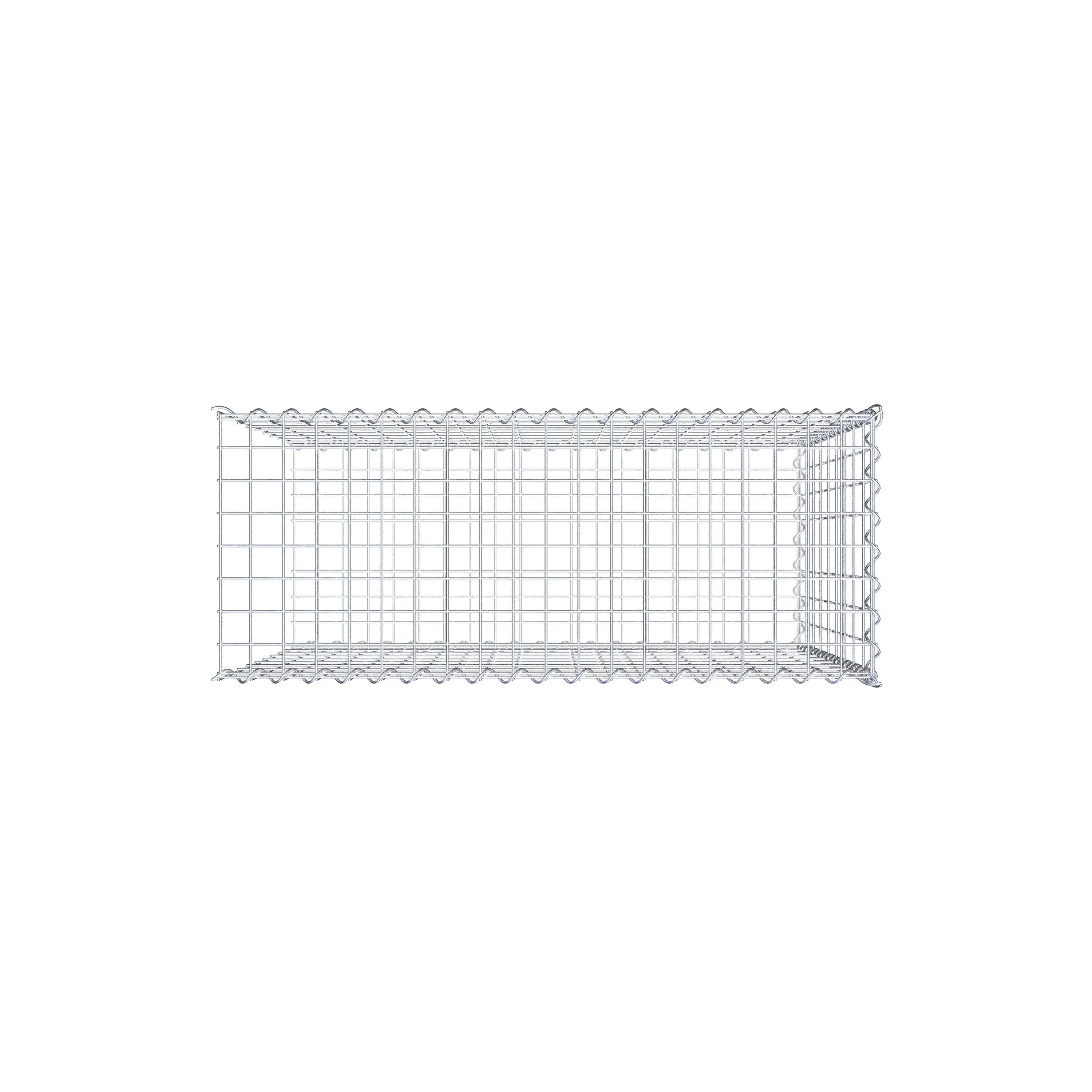 Gavión complementario tipo 2 100 cm x 90 cm x 40 cm (L x A x P), luz de malla 5 cm x 10 cm, en espiral
