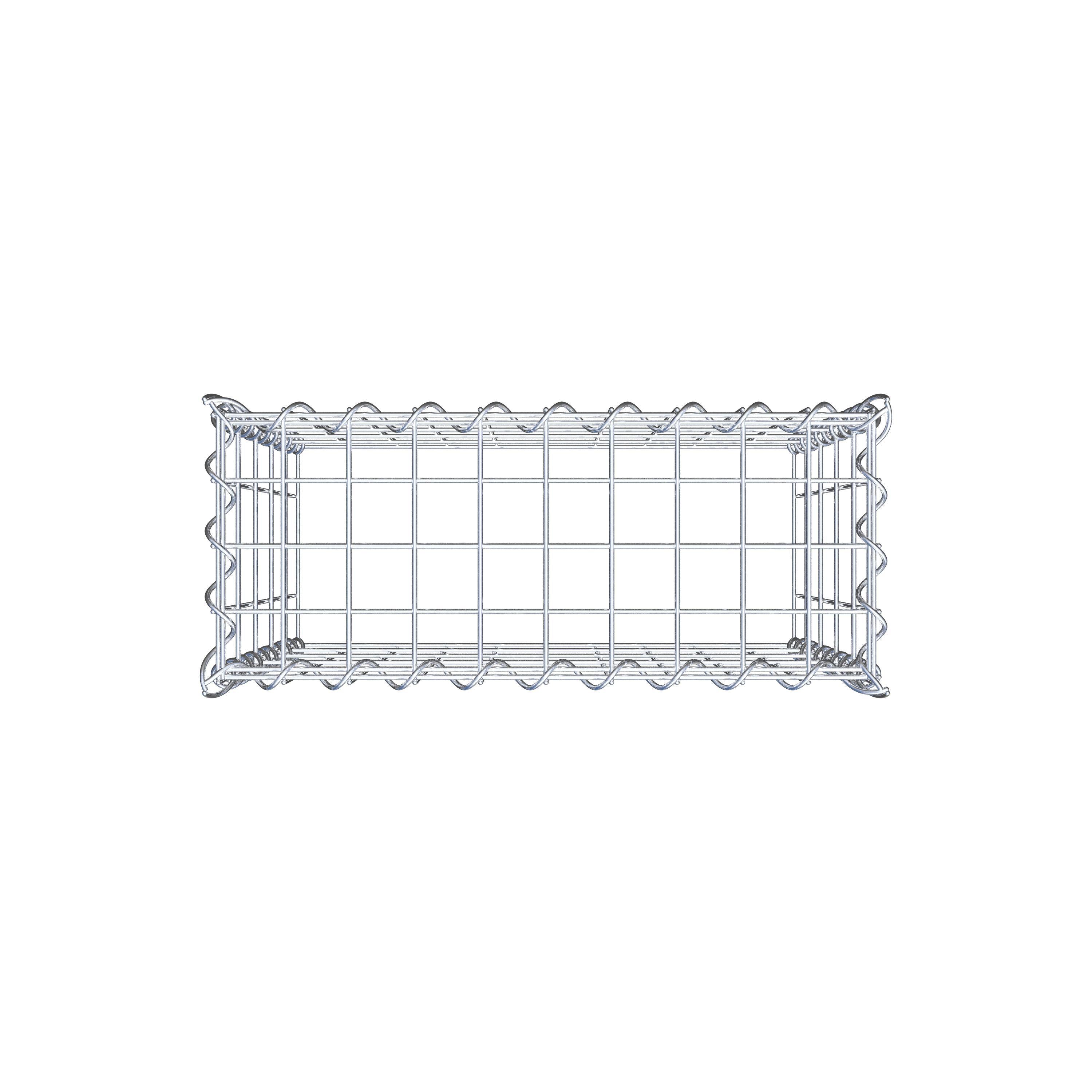 Opvokset gabion type 3 50 cm x 50 cm x 20 cm (L x H x D), maskestørrelse 5 cm x 10 cm, spiral