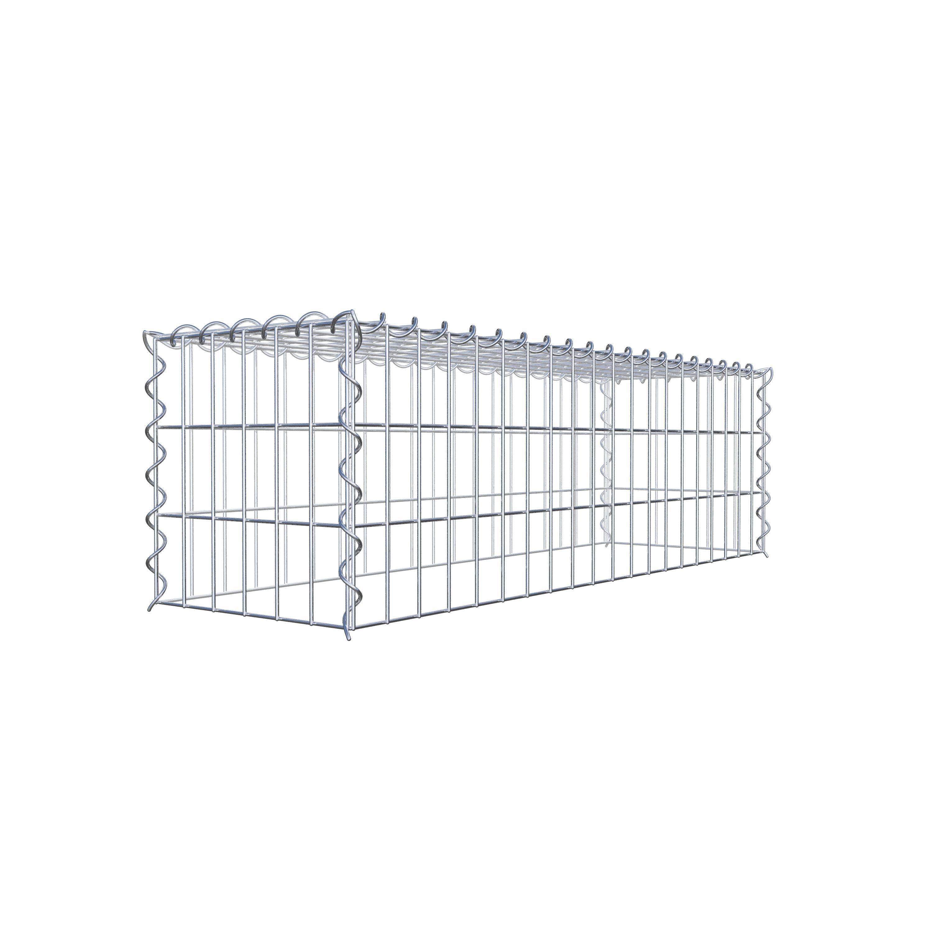 Gabbione aggiuntivo tipo 3 100 cm x 30 cm x 30 cm (L x A x P), maglia 5 cm x 10 cm, spirale