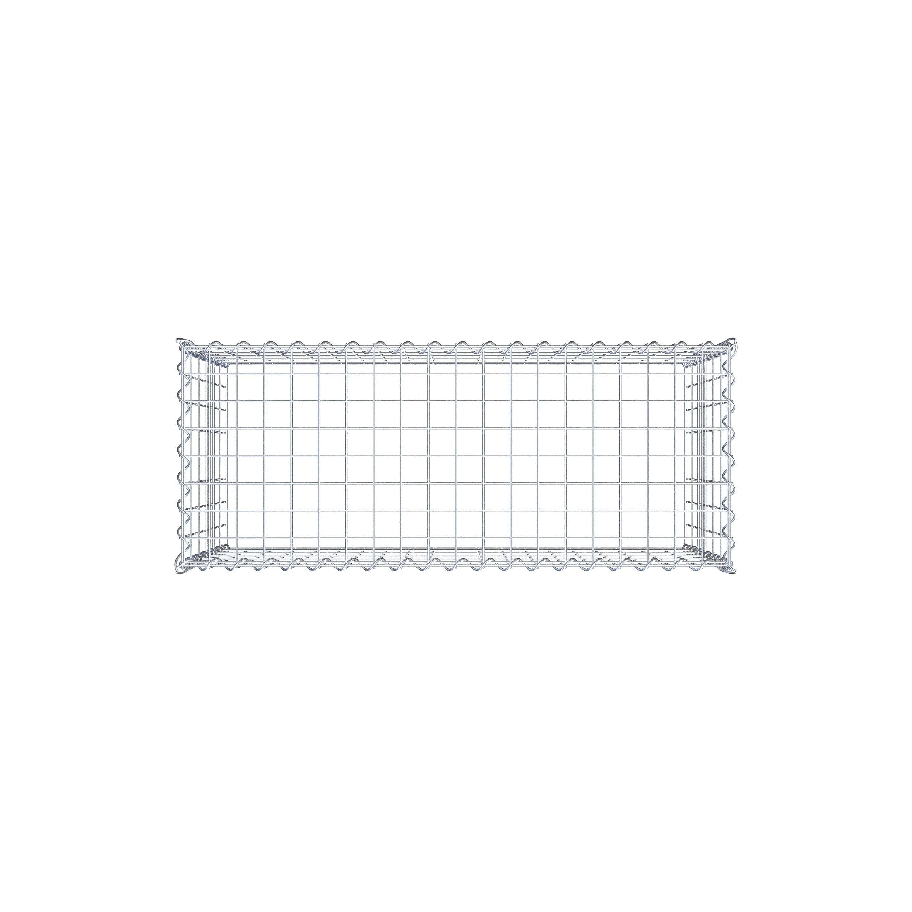 Opvokset gabion type 3 100 cm x 60 cm x 40 cm (L x H x D), maskestørrelse 5 cm x 10 cm, spiral