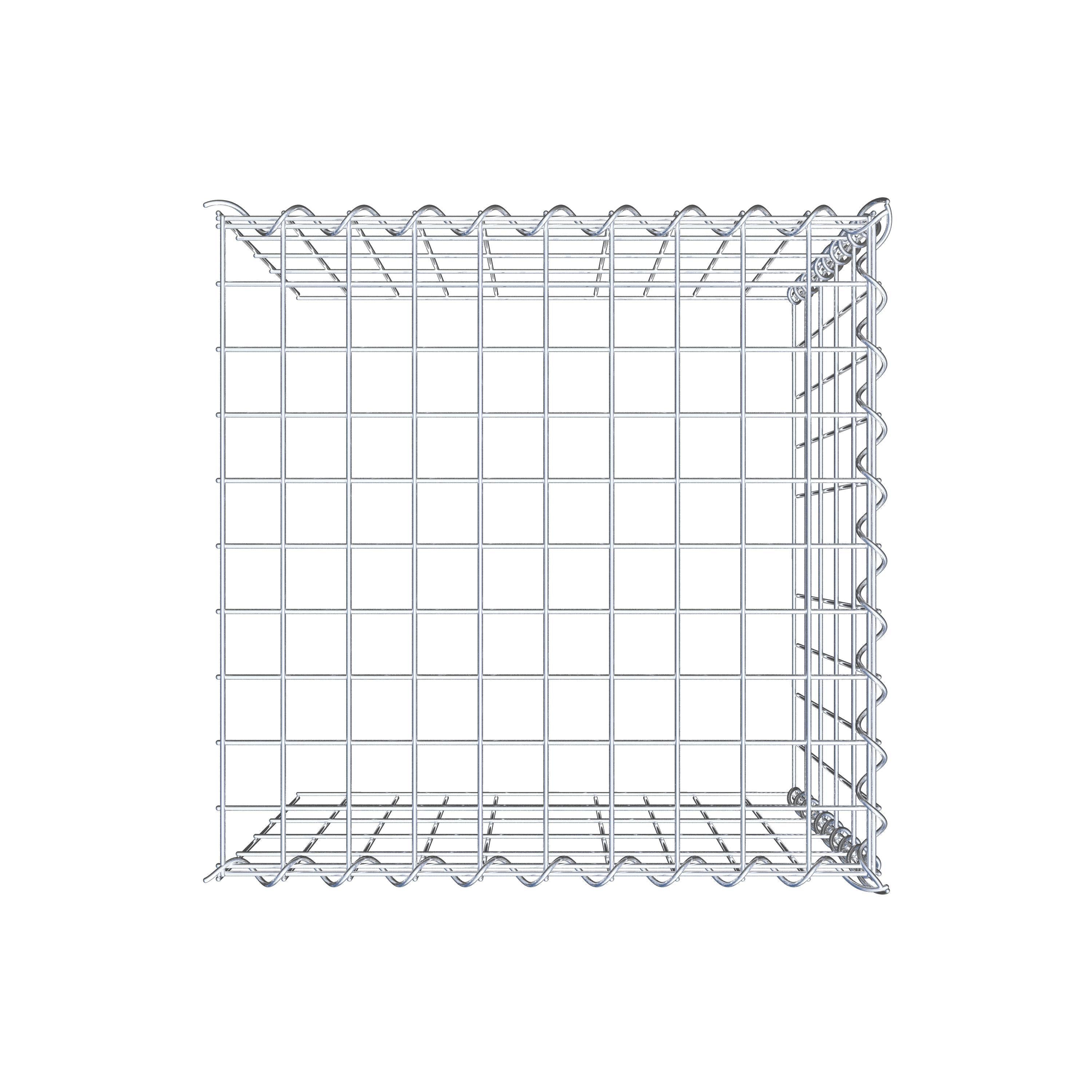 Gabion rapporté type 4 50 cm x 50 cm x 50 cm (L x H x P), mailles 5 cm x 10 cm, spirale