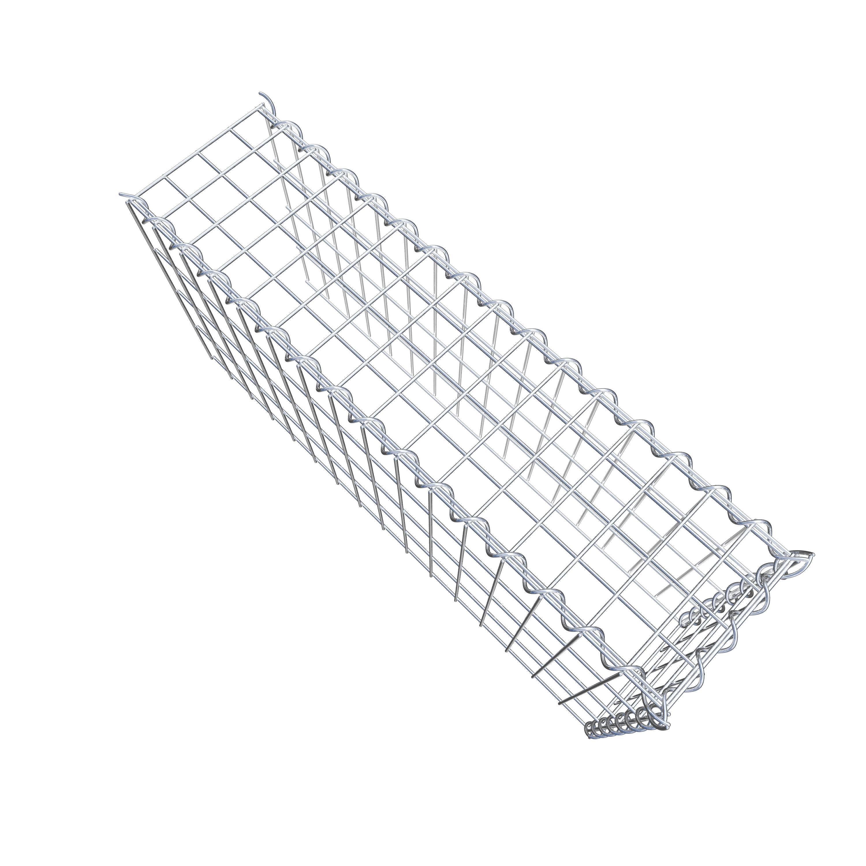 Gavión montado tipo 4 80 cm x 40 cm x 20 cm (Largo x Alto x Fondo), tamaño de malla 5 cm x 10 cm, espiral