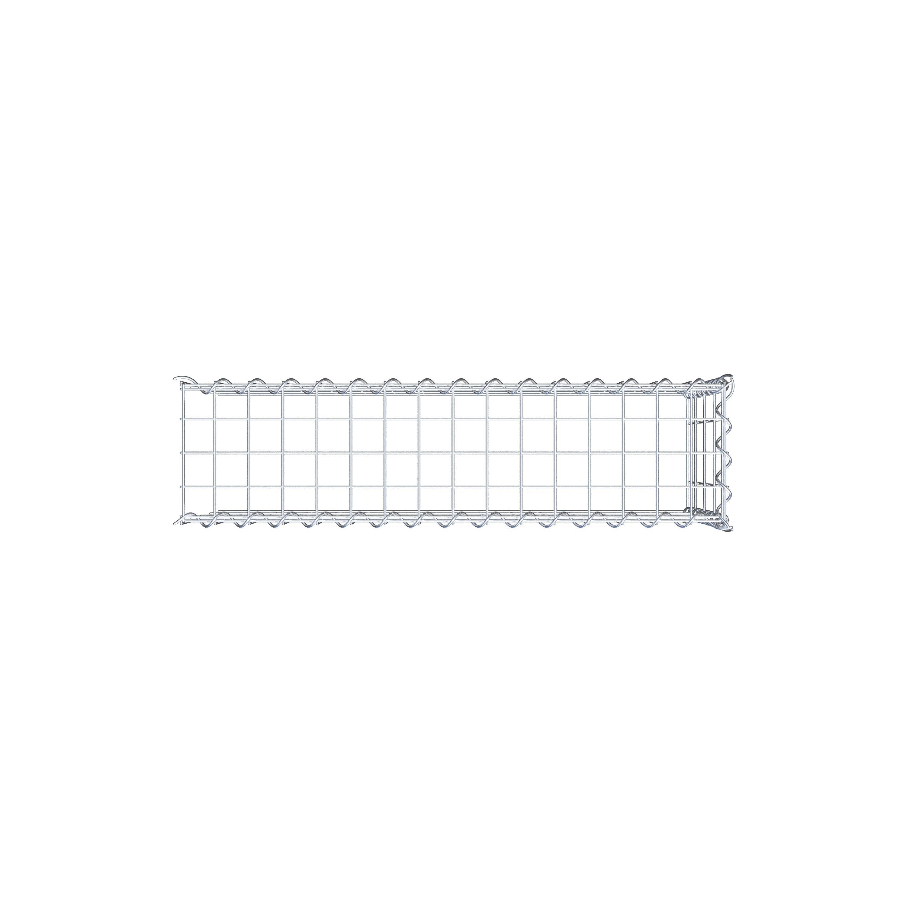 Gavión montado tipo 4 80 cm x 40 cm x 20 cm (Largo x Alto x Fondo), tamaño de malla 5 cm x 10 cm, espiral