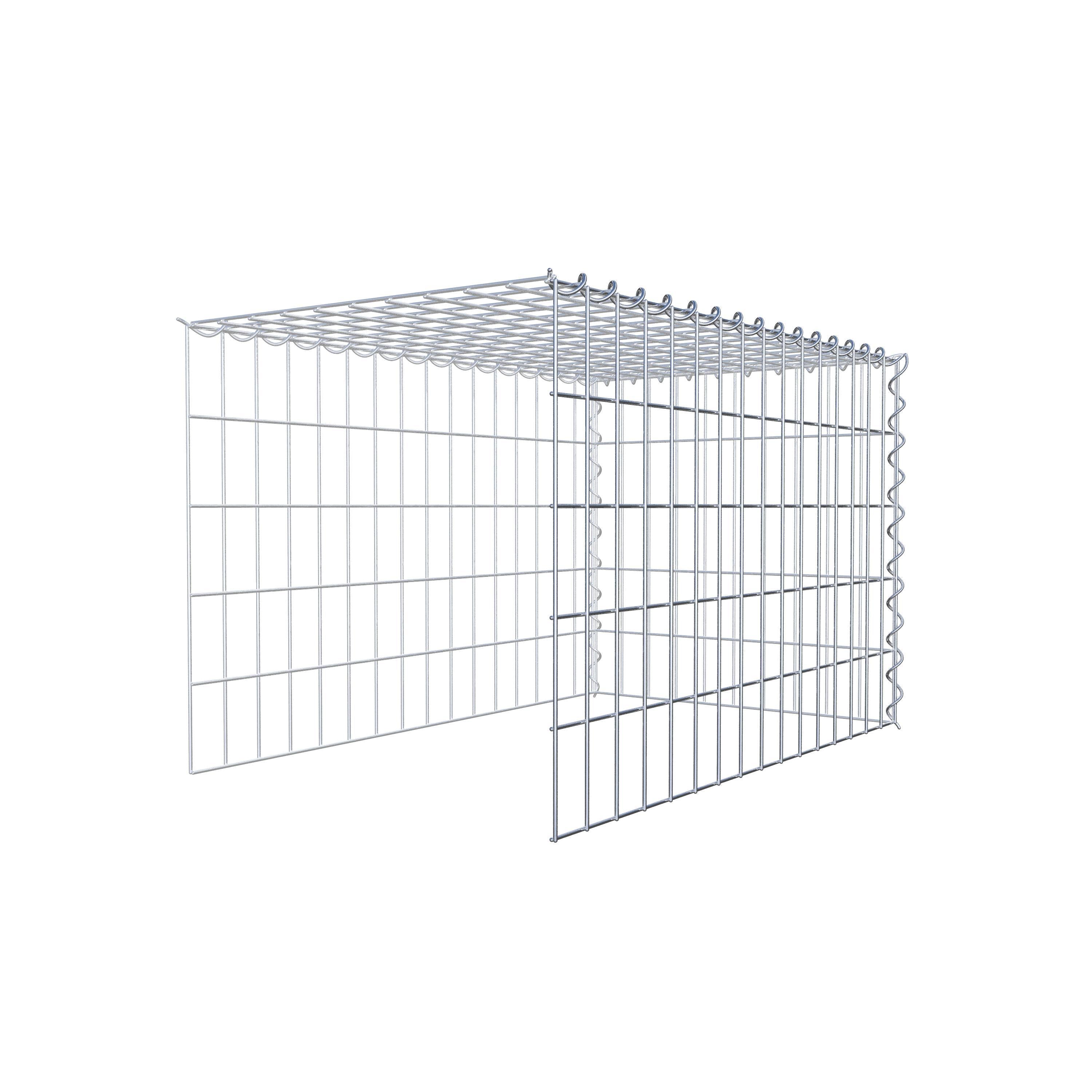 Add-on schanskorf type 4 80 cm x 50 cm x 50 cm (L x H x D), maaswijdte 5 cm x 10 cm, spiraalvormig
