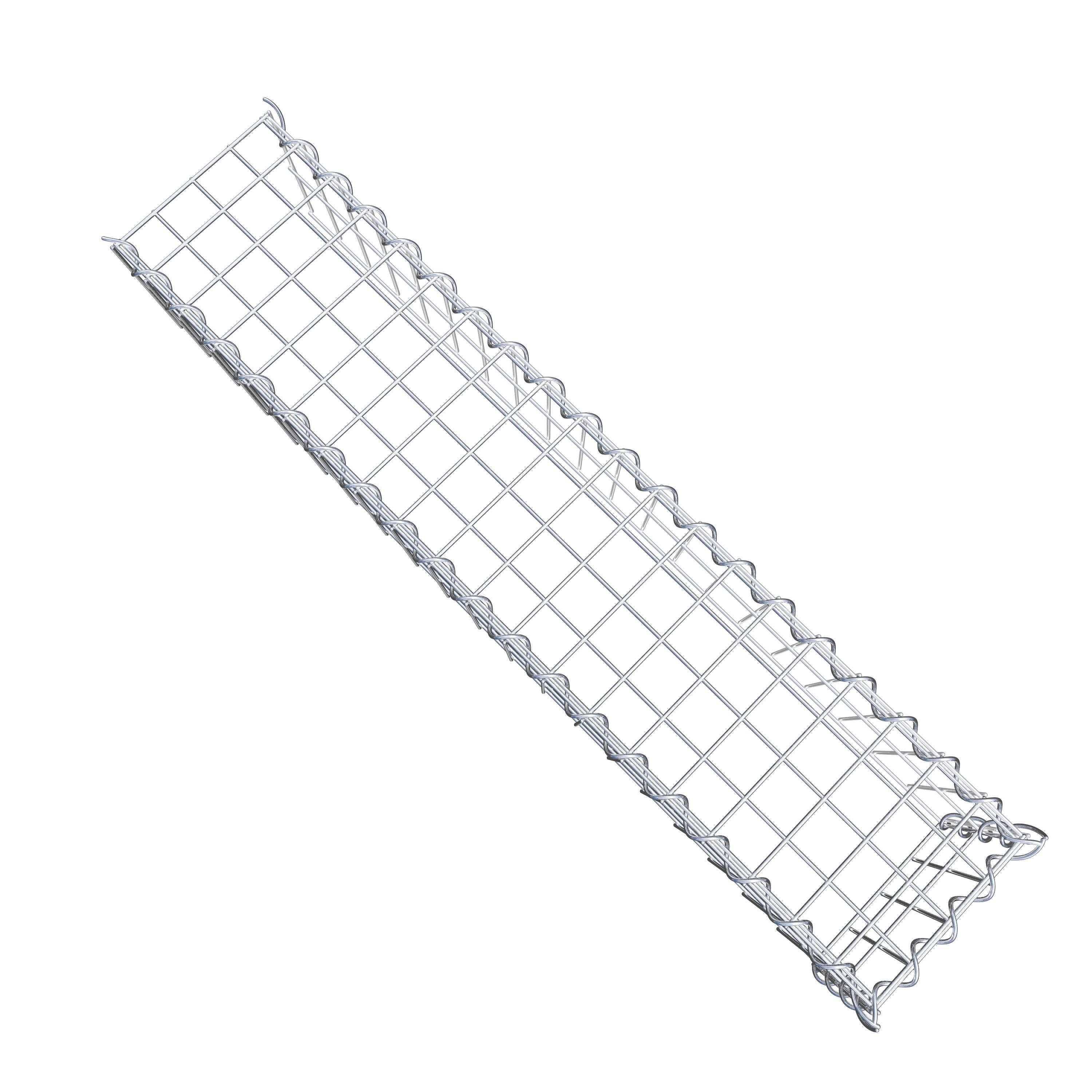 Gavión complementario tipo 4 100 cm x 20 cm x 20 cm (L x A x P), malla 5 cm x 10 cm, espiral