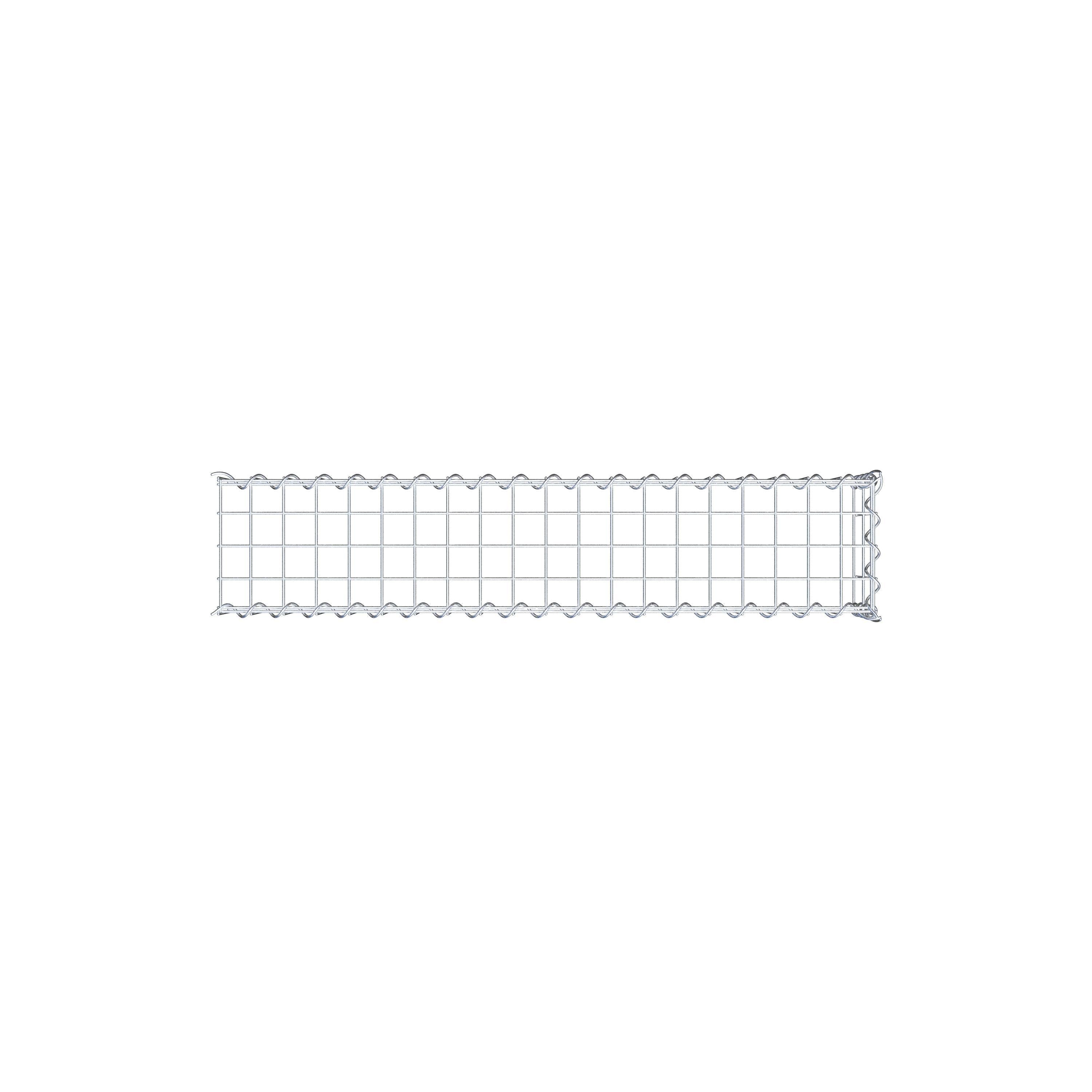 Gavión complementario tipo 4 100 cm x 20 cm x 20 cm (L x A x P), malla 5 cm x 10 cm, espiral