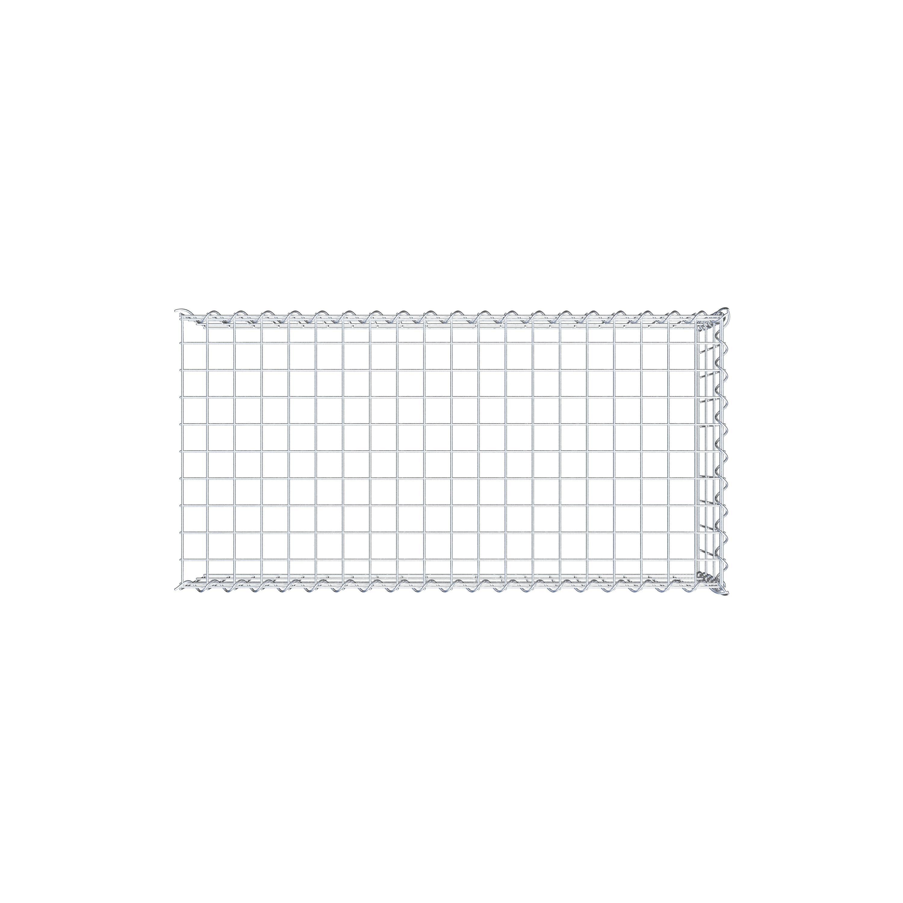 Grown-on gabion type 4 100 cm x 30 cm x 50 cm (L x H x D), mesh size 5 cm x 10 cm, spiral