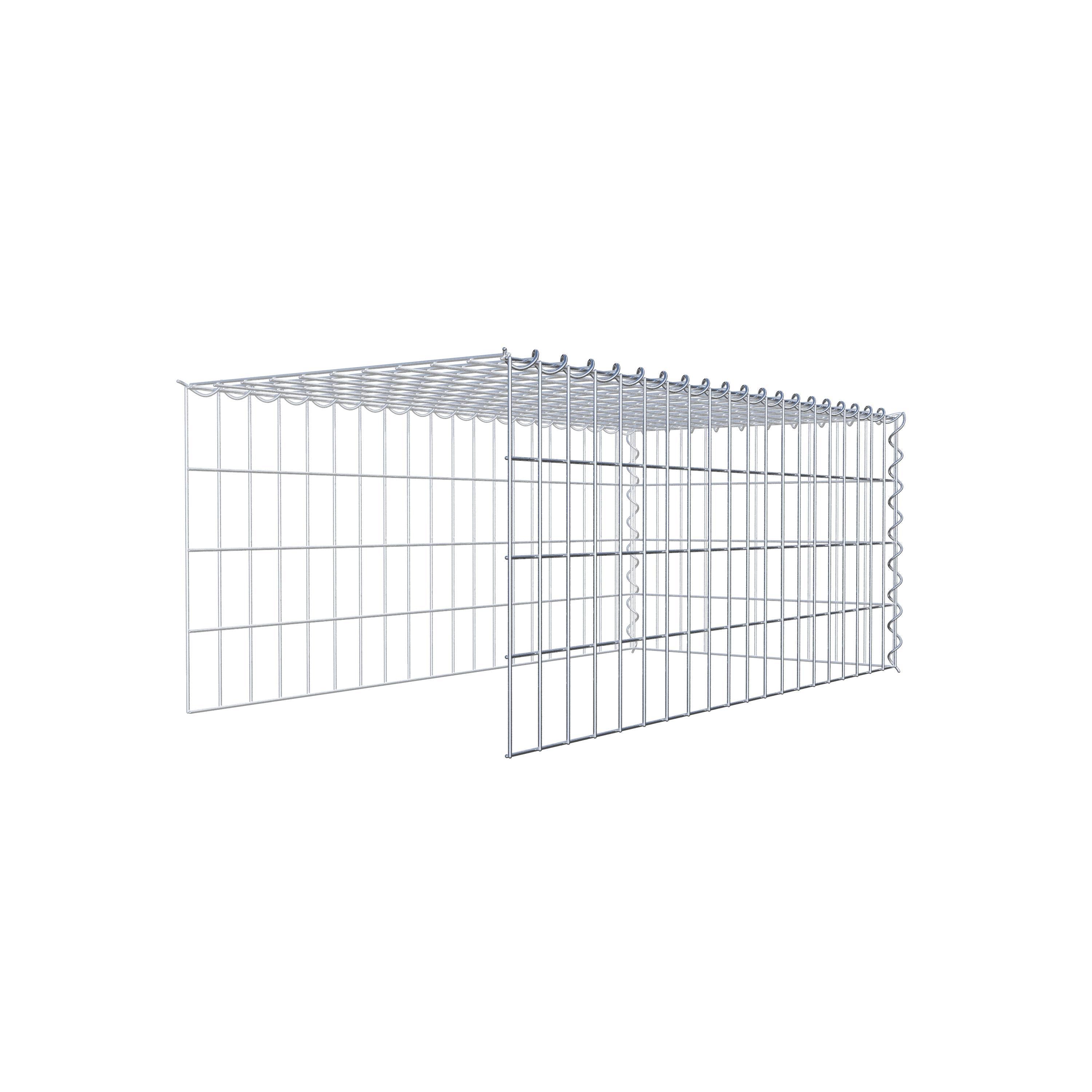 Gabion rapporté type 4 100 cm x 40 cm x 50 cm (L x H x P), mailles 5 cm x 10 cm, spirale