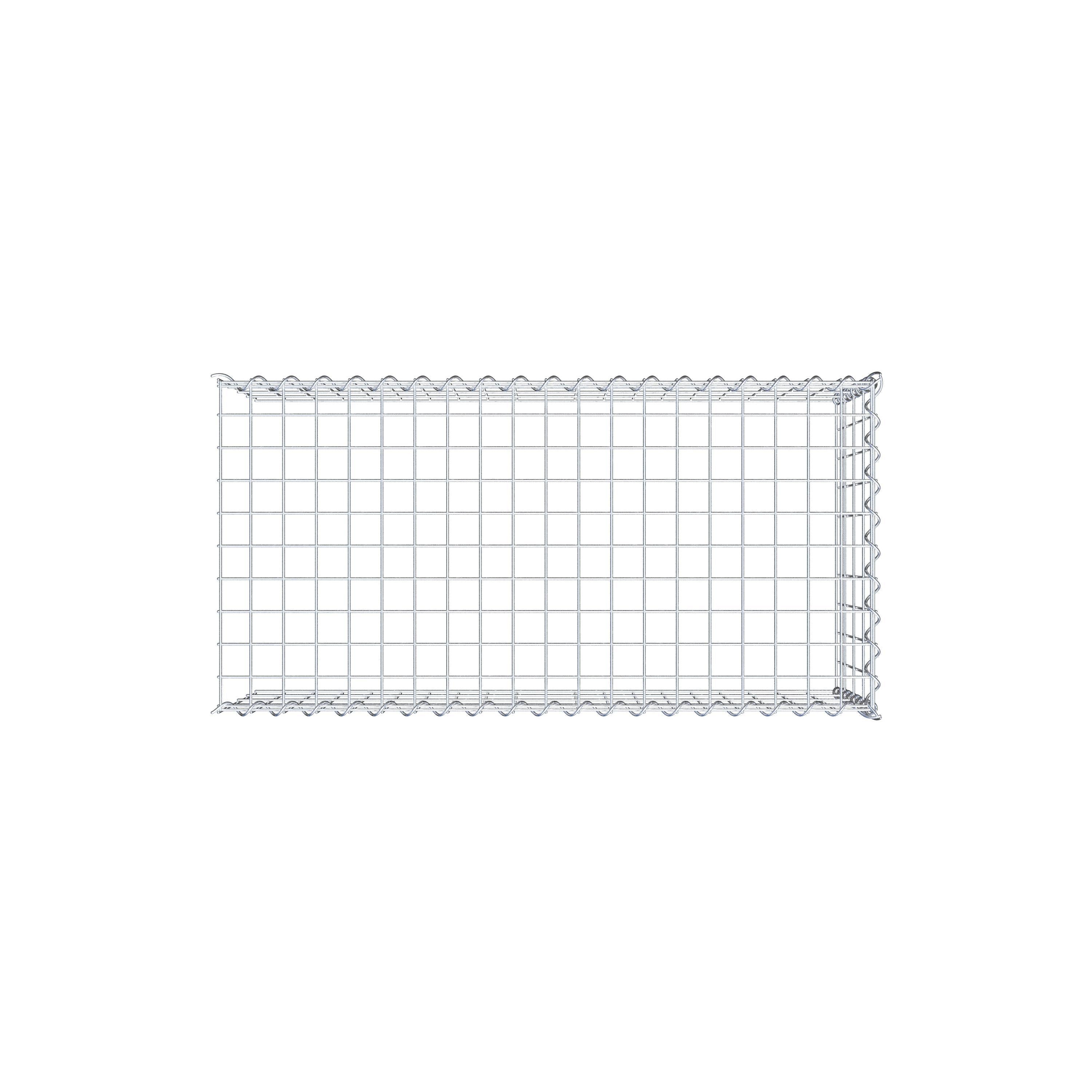 Gabion rapporté type 4 100 cm x 40 cm x 50 cm (L x H x P), mailles 5 cm x 10 cm, spirale