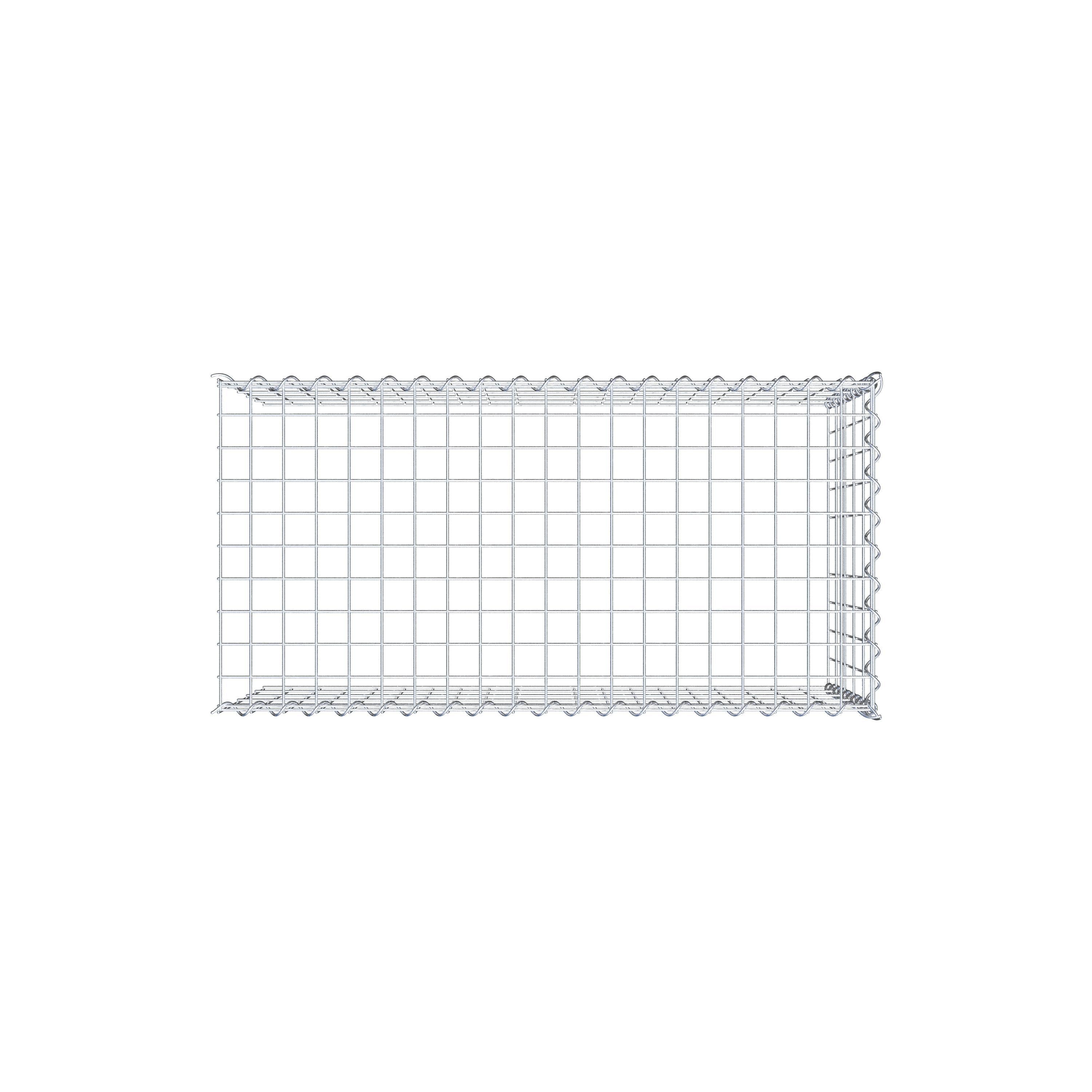 Gabião tipo 4 100 cm x 50 cm x 50 cm (C x A x P), malhagem 5 cm x 10 cm, espiral