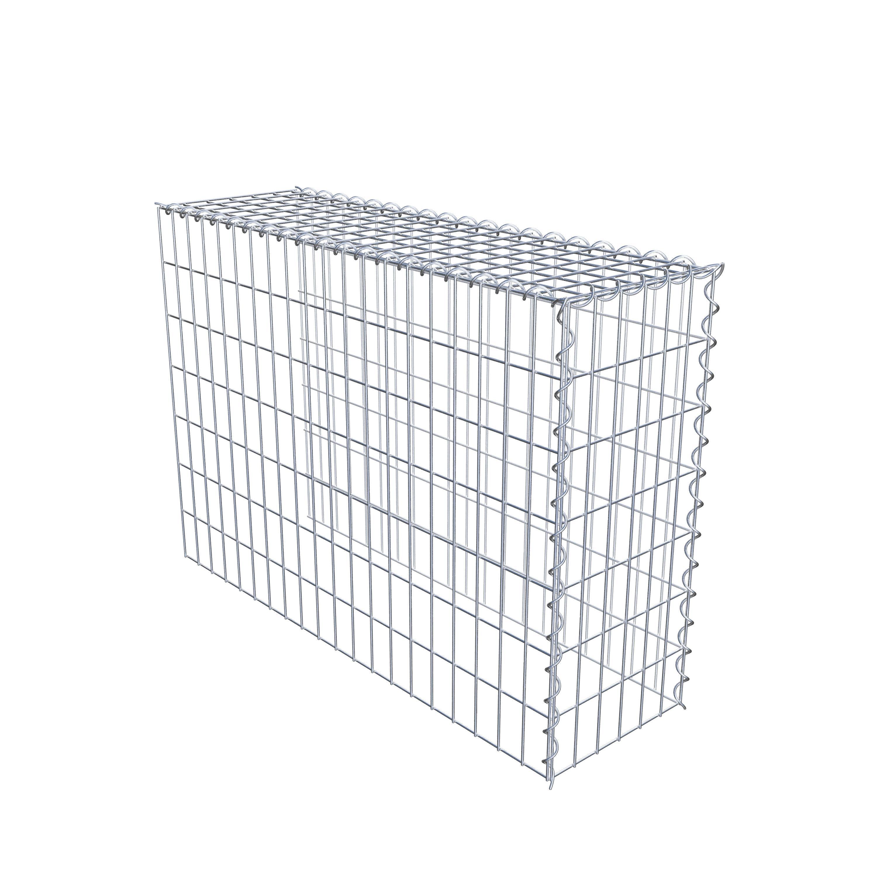 Gabião Tipo 4 100 cm x 70 cm x 30 cm (C x A x P), malhagem 5 cm x 10 cm, espiral