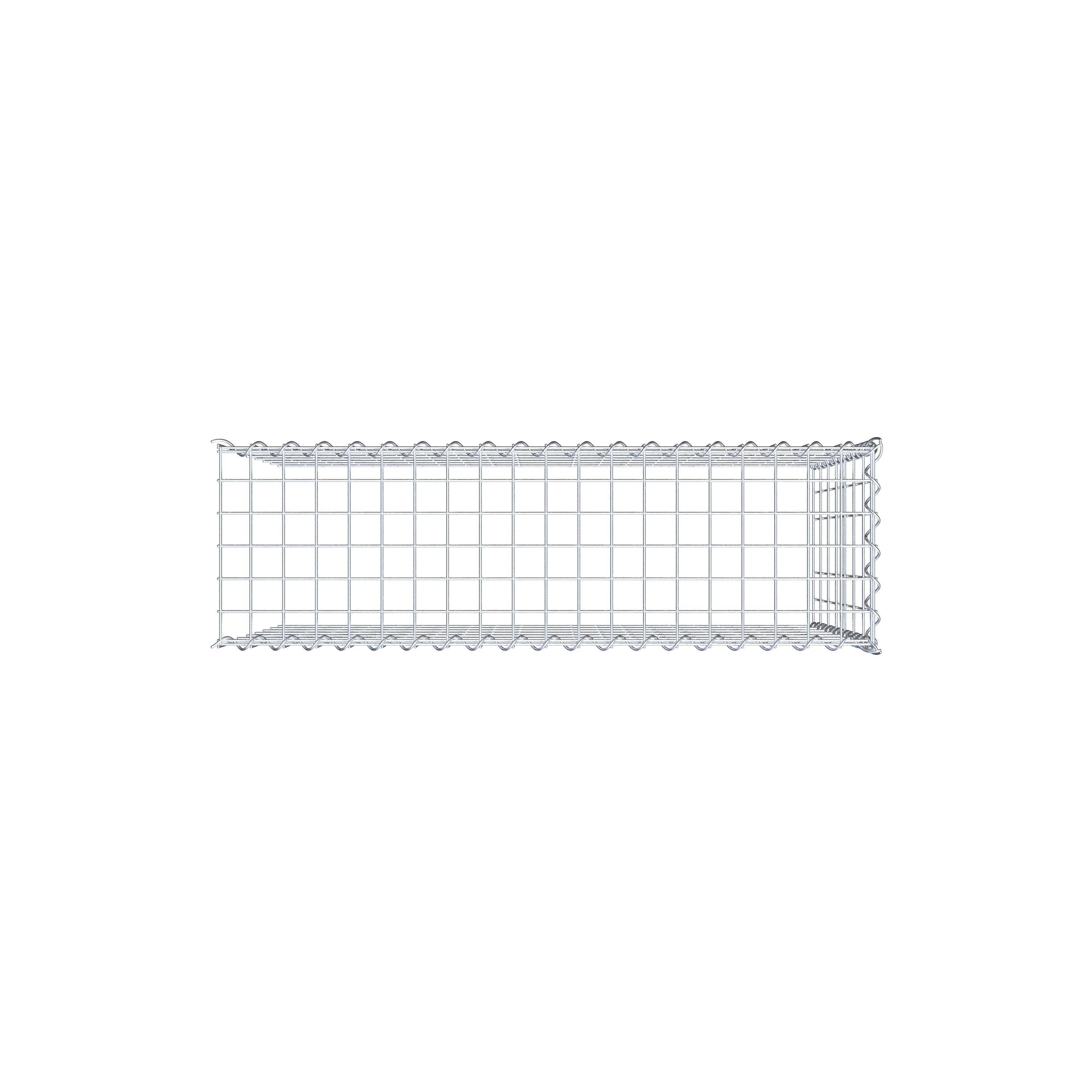 Gabião Tipo 4 100 cm x 70 cm x 30 cm (C x A x P), malhagem 5 cm x 10 cm, espiral