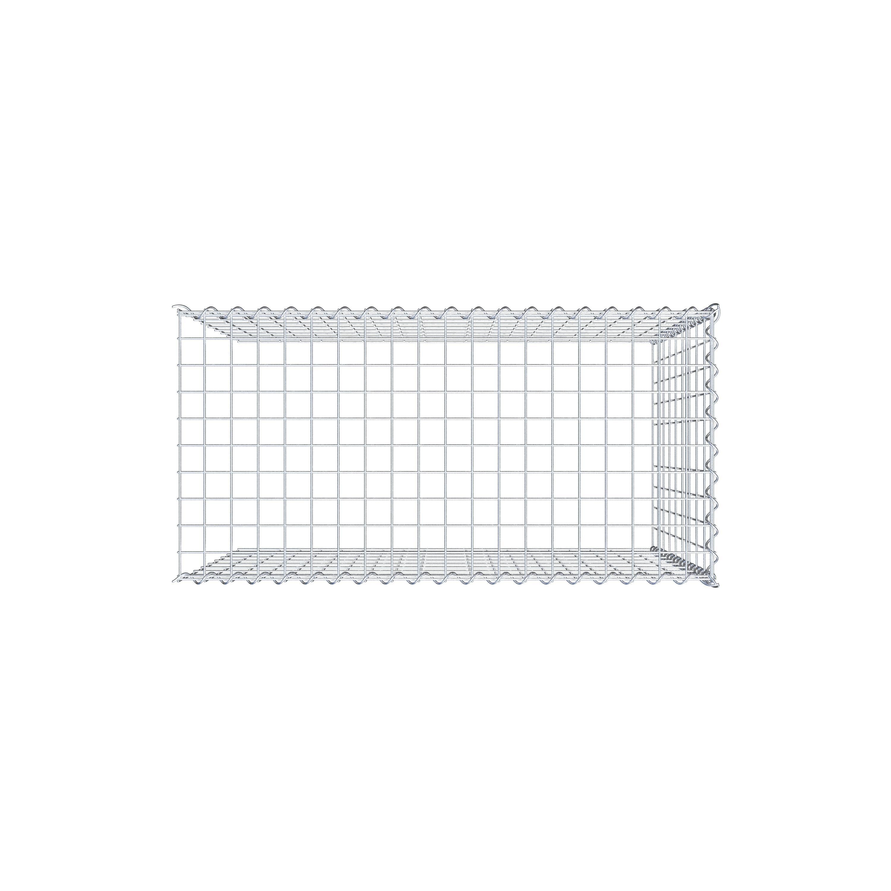 Add-on schanskorf type 4 100 cm x 90 cm x 50 cm (L x H x D), maaswijdte 5 cm x 10 cm, spiraalvormig