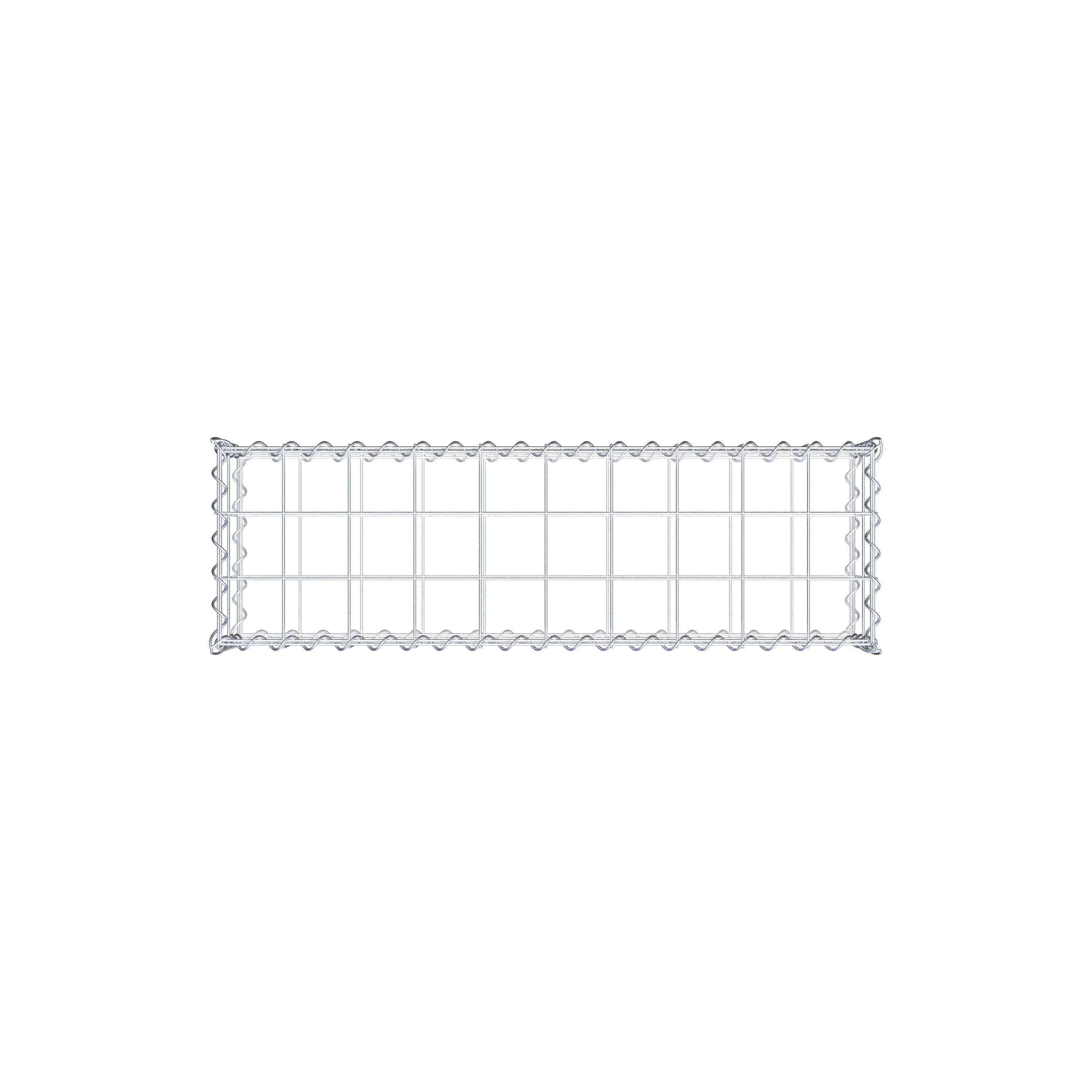 Gabbione 100 cm x 20 cm x 30 cm (L x H x P), maglia 10 cm x 10 cm, spirale