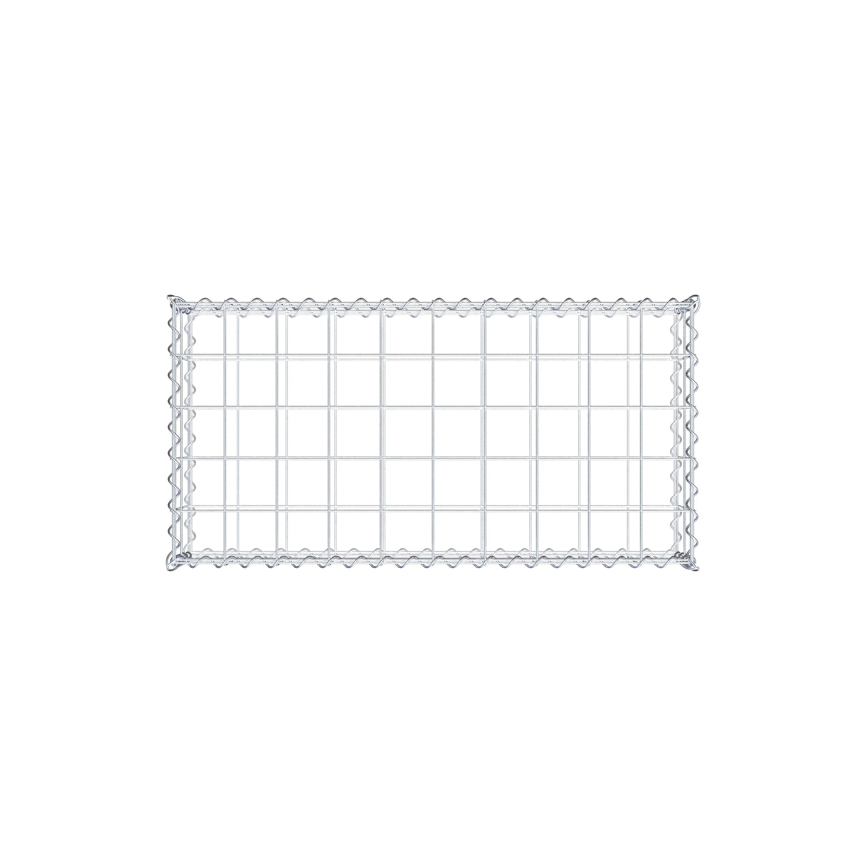 Gabião 100 cm x 20 cm x 50 cm (C x A x P), malhagem 10 cm x 10 cm, espiral