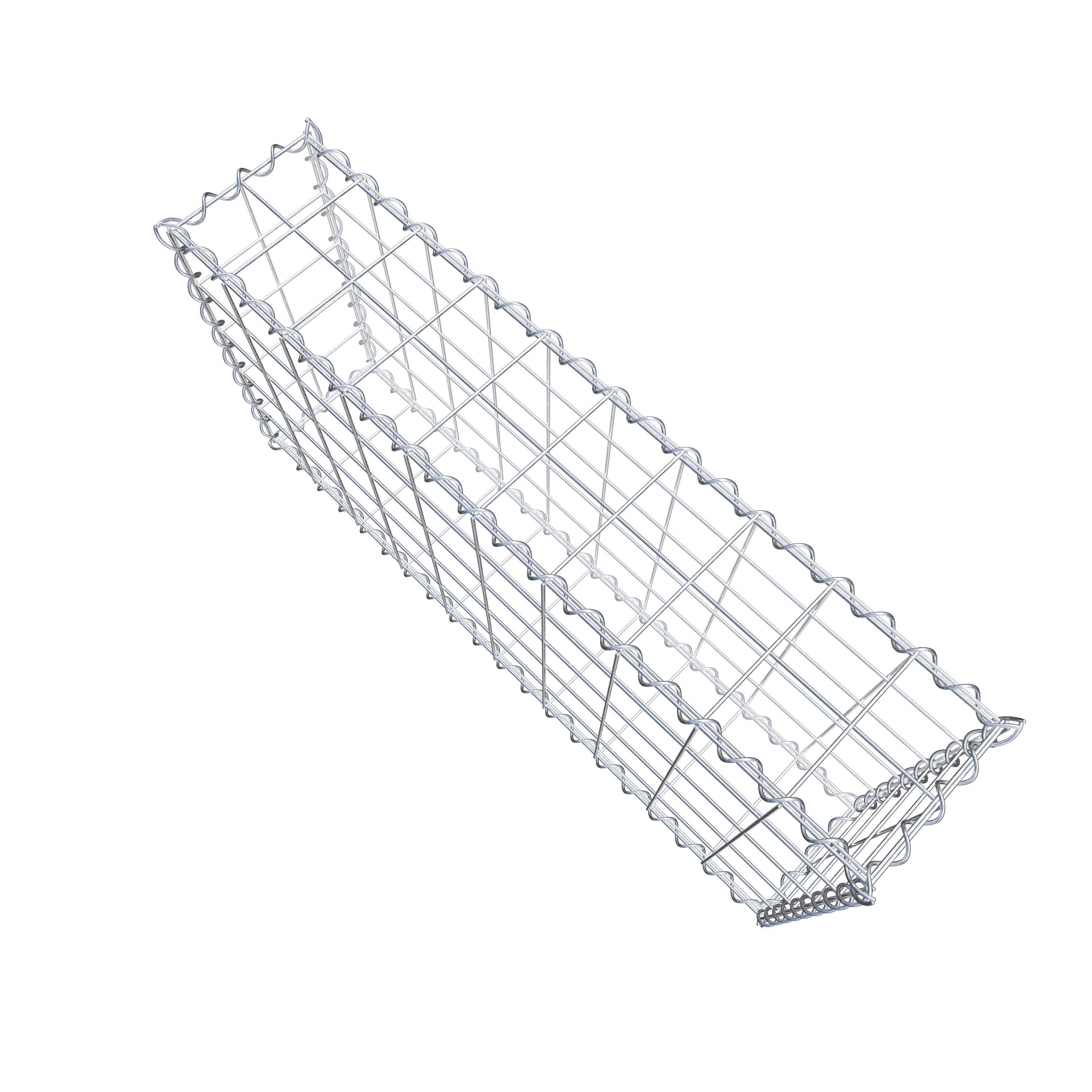 Gabião 100 cm x 50 cm x 20 cm (C x A x P), malhagem 10 cm x 10 cm, espiral
