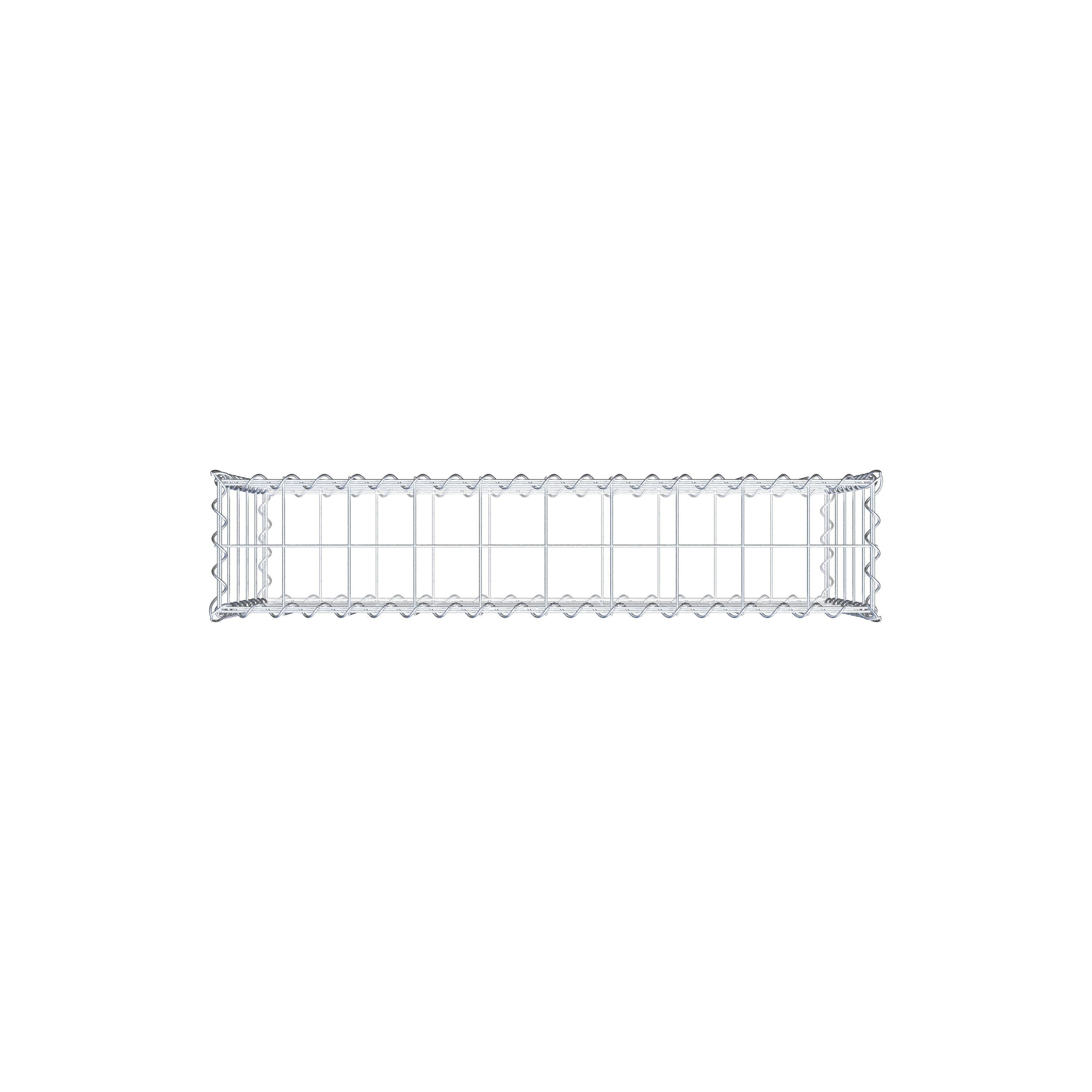 Gabião 100 cm x 50 cm x 20 cm (C x A x P), malhagem 10 cm x 10 cm, espiral