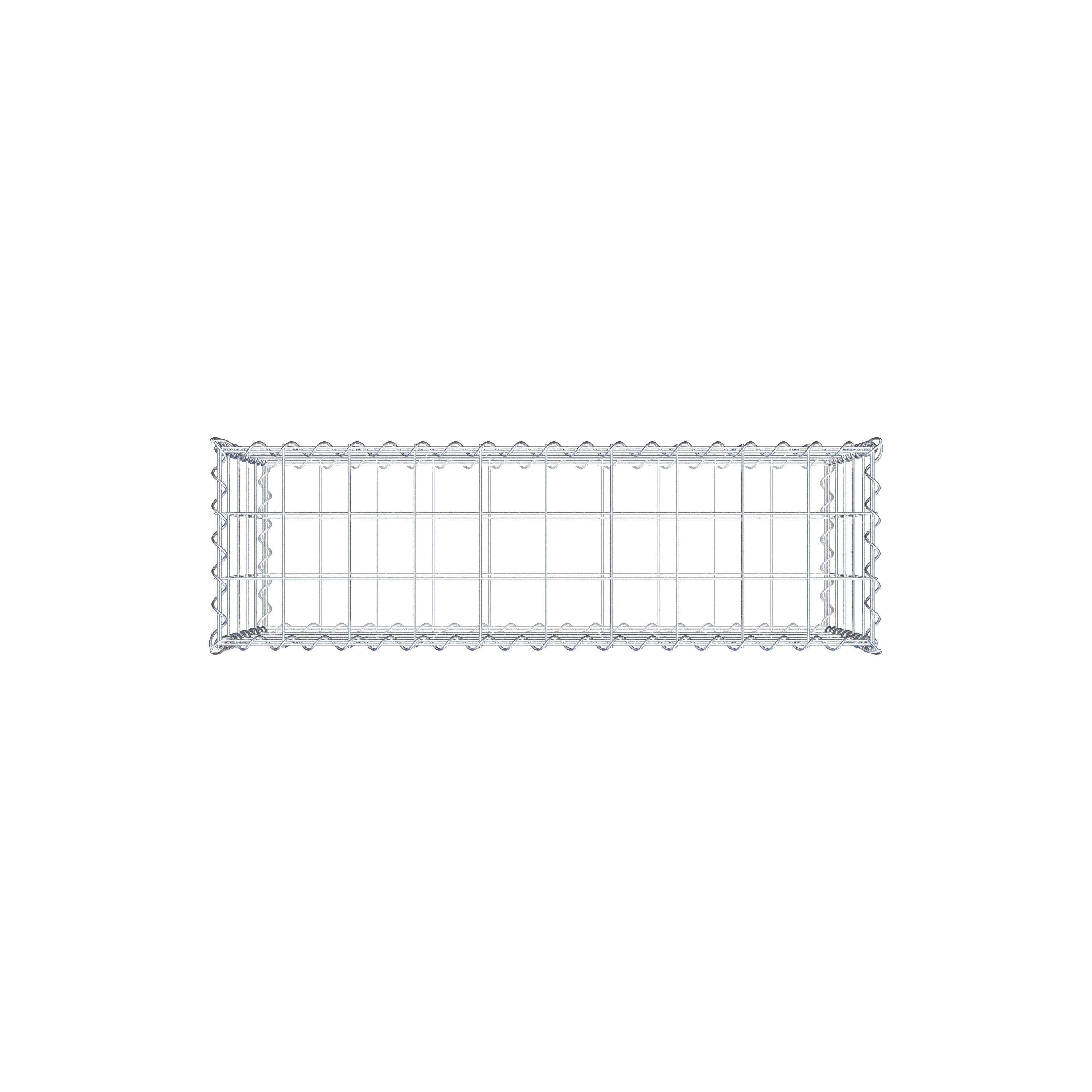 Gabbione 100 cm x 50 cm x 30 cm (L x H x P), maglia 10 cm x 10 cm, spirale