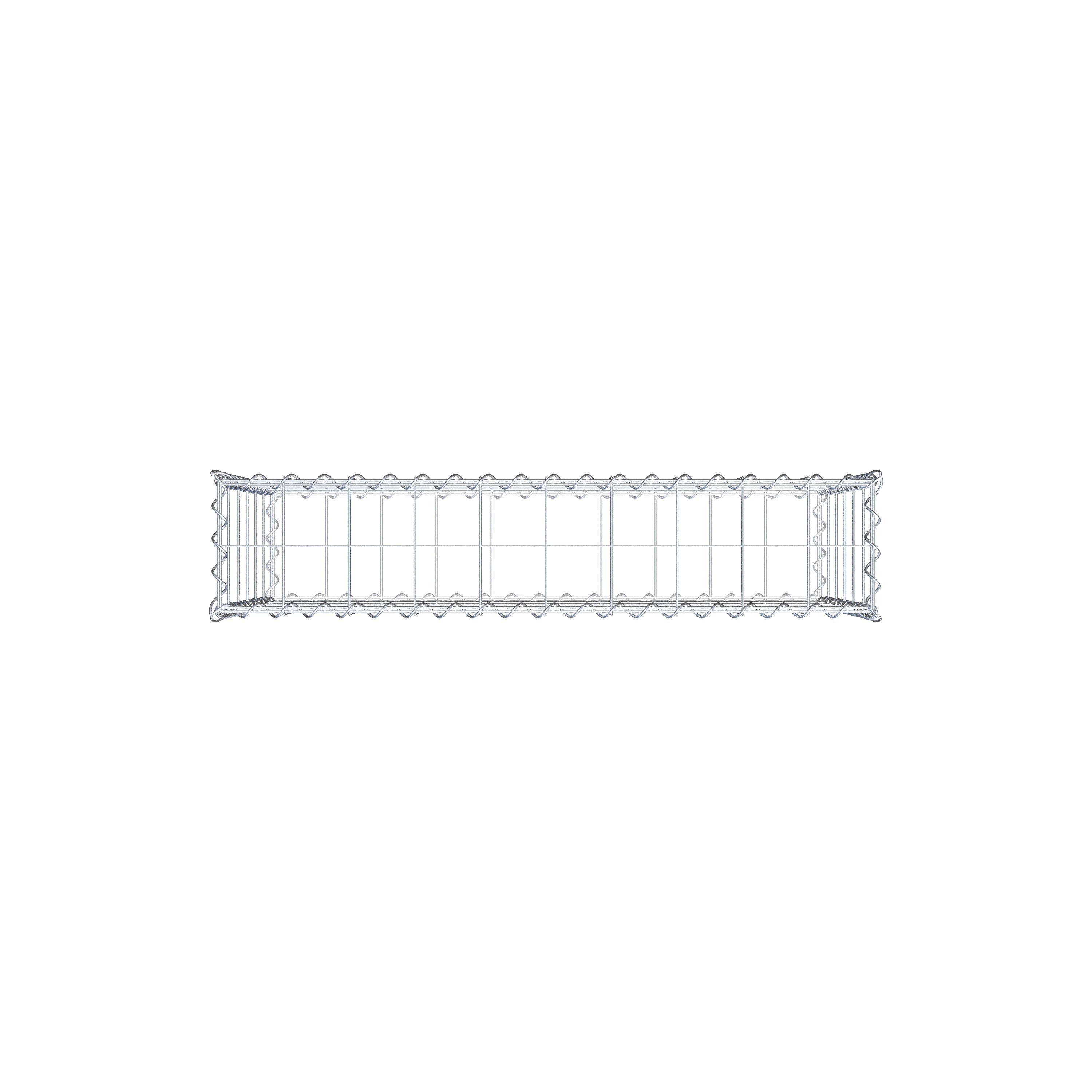 Gabbione 100 cm x 60 cm x 20 cm (L x H x P), maglia 10 cm x 10 cm, spirale
