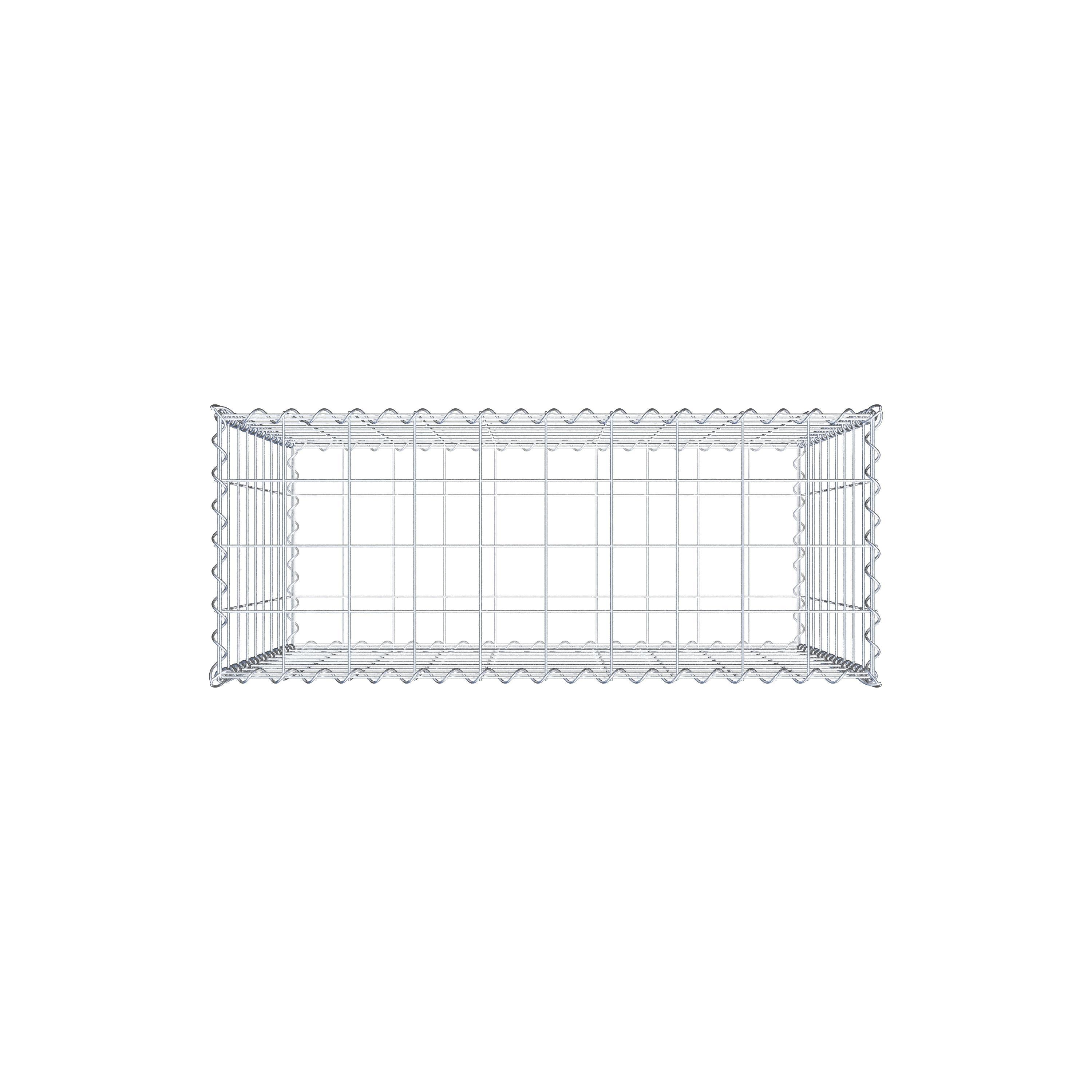 Gavión 100 cm x 90 cm x 40 cm (largo x alto x fondo), malla 10 cm x 10 cm, en espiral